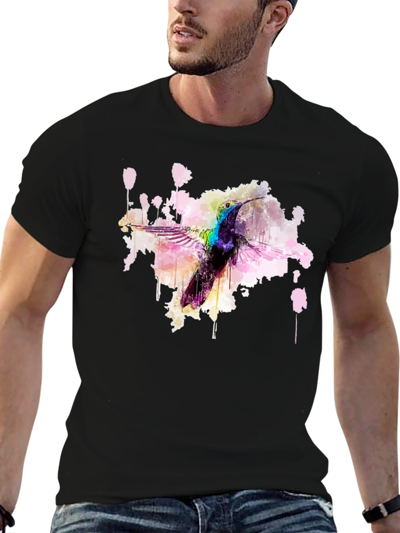 Hummingbird Watercolor Graphic T-Shirt