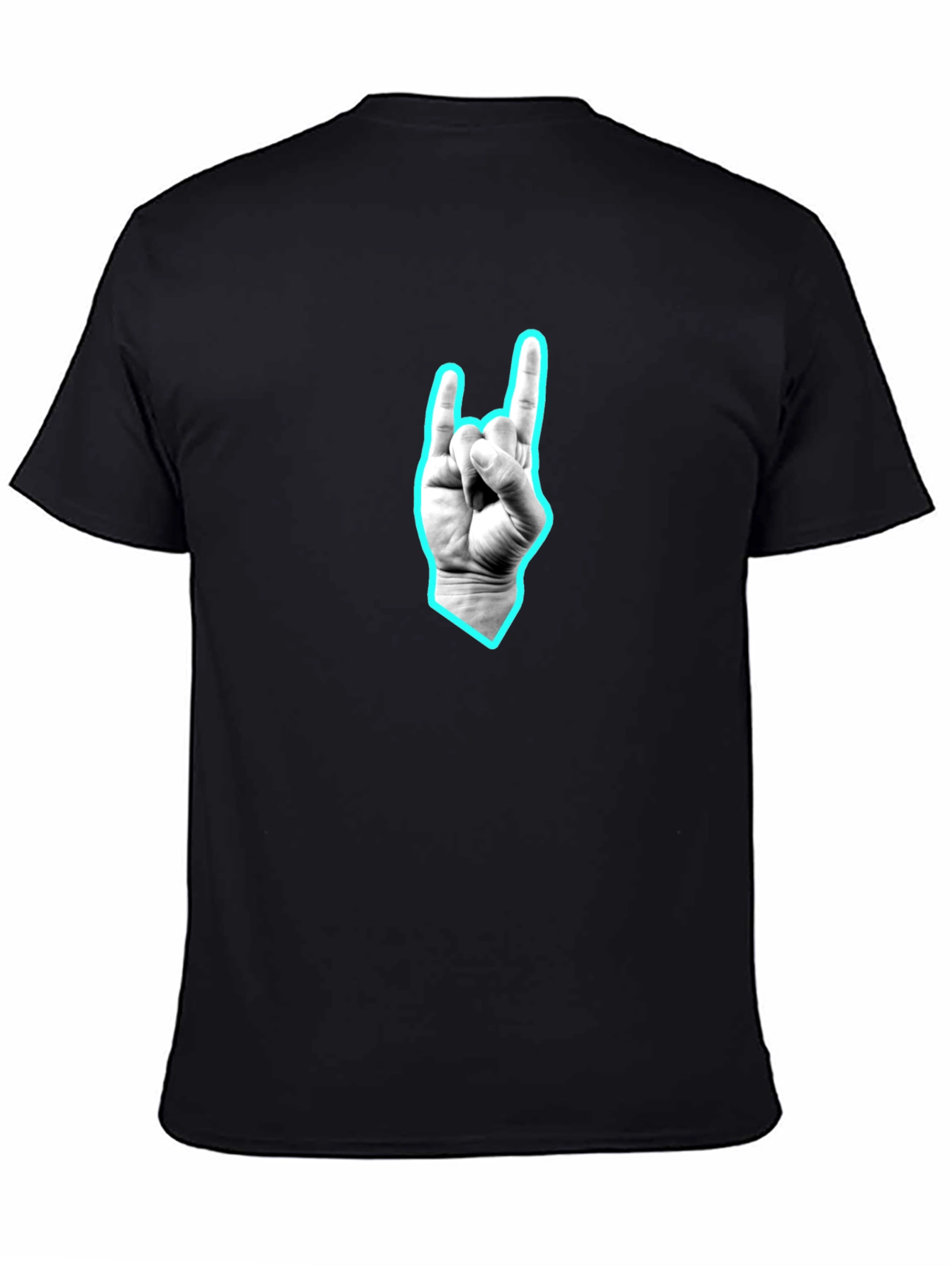 Black Graphic Tee - Rock On Hand
