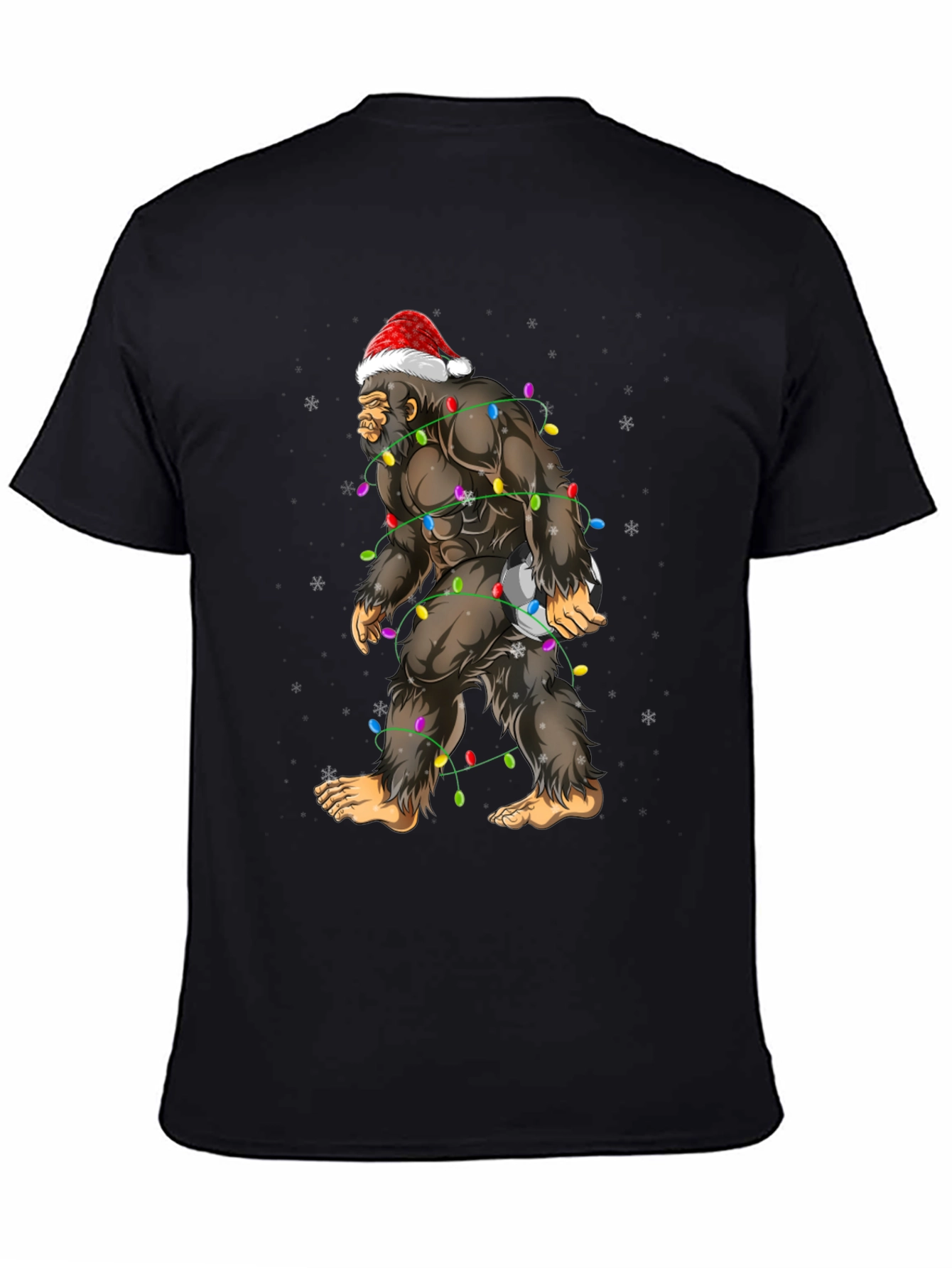 Festive Bigfoot Christmas T-Shirt
