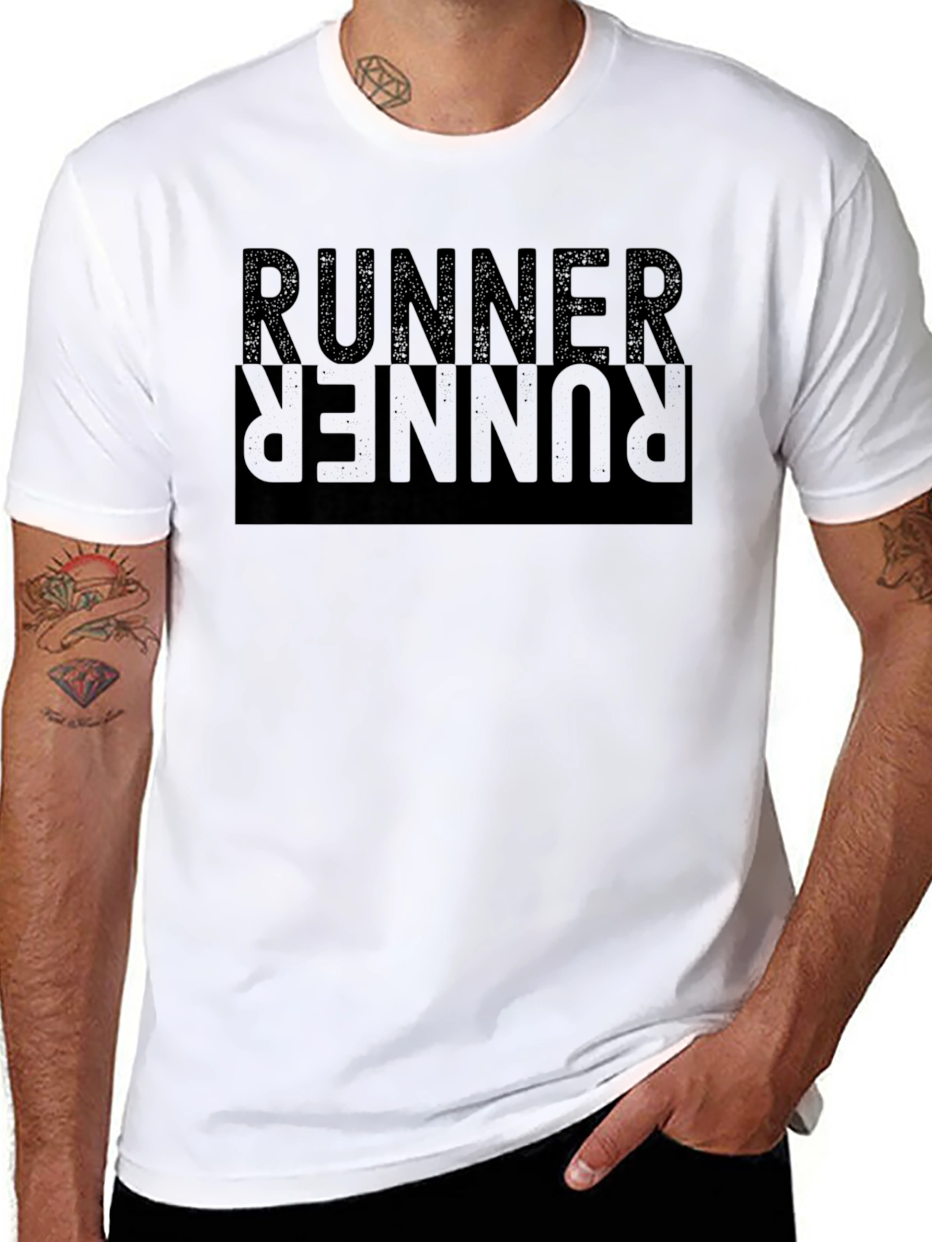 Runner Graphic Black T-Shirt
