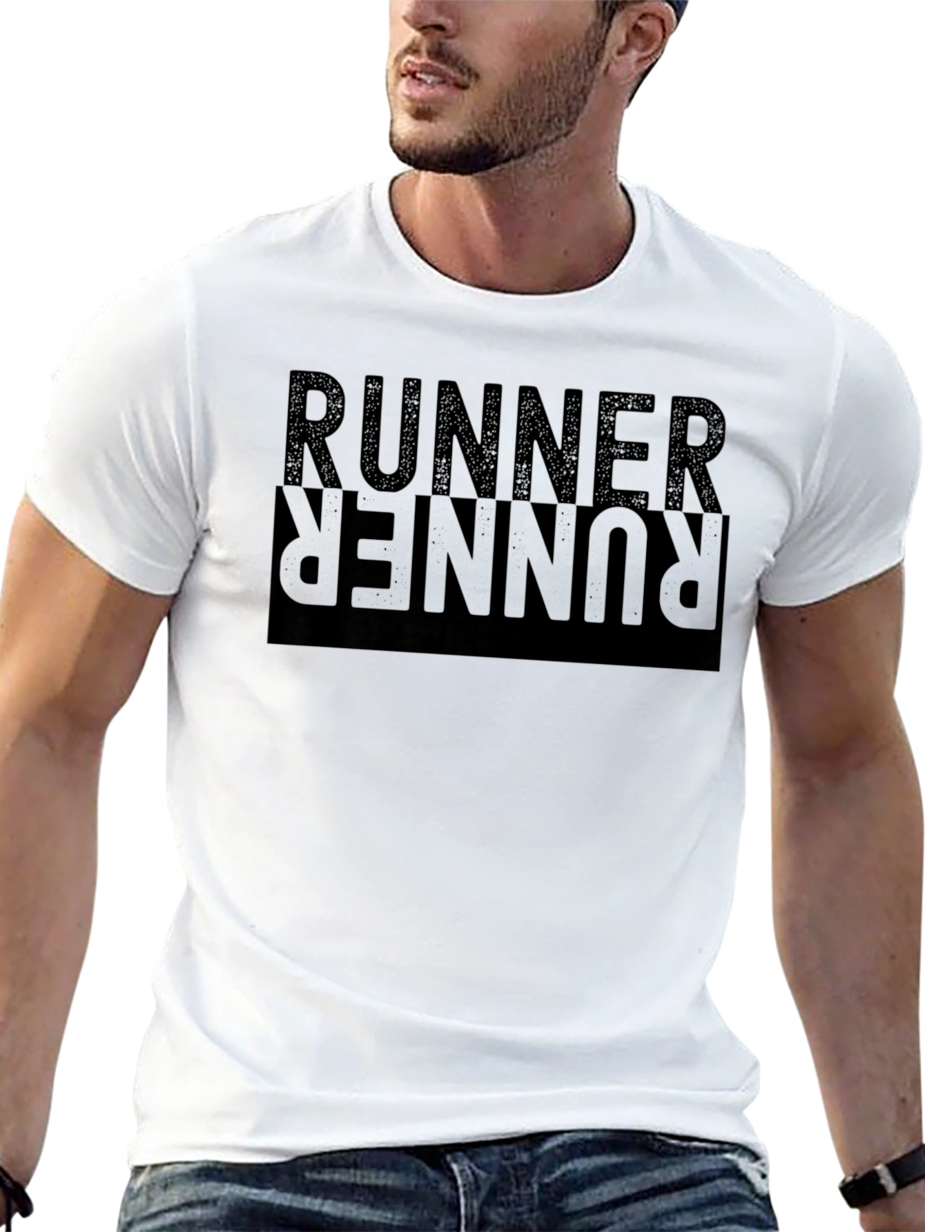 Runner Graphic Black T-Shirt