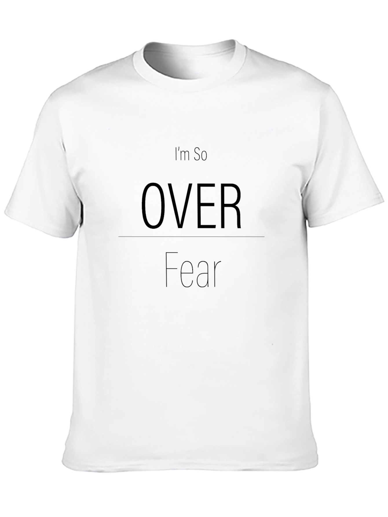 Over Fear Black T-Shirt for Men