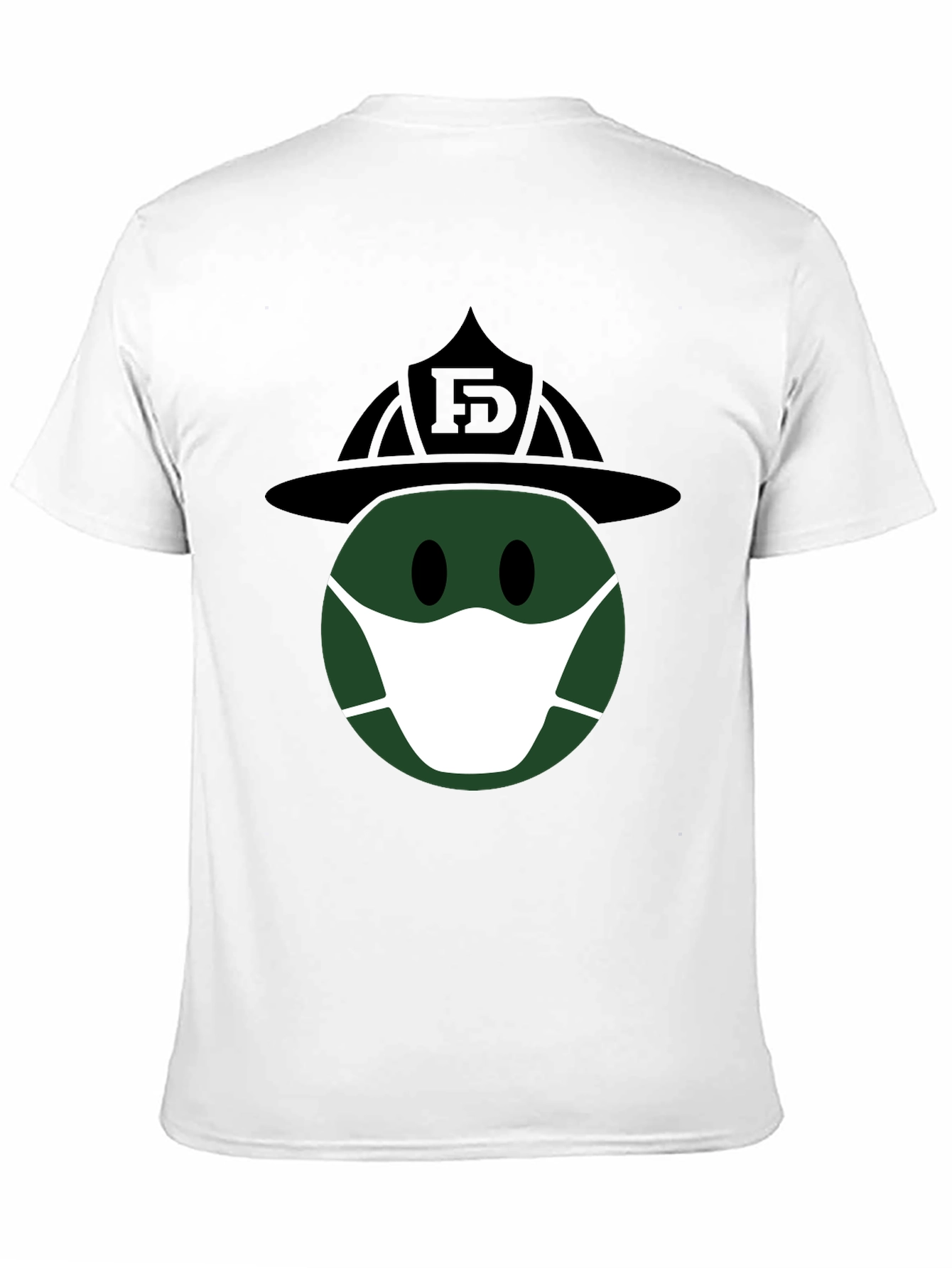 Firefighter Smiley Face Masked T-Shirt