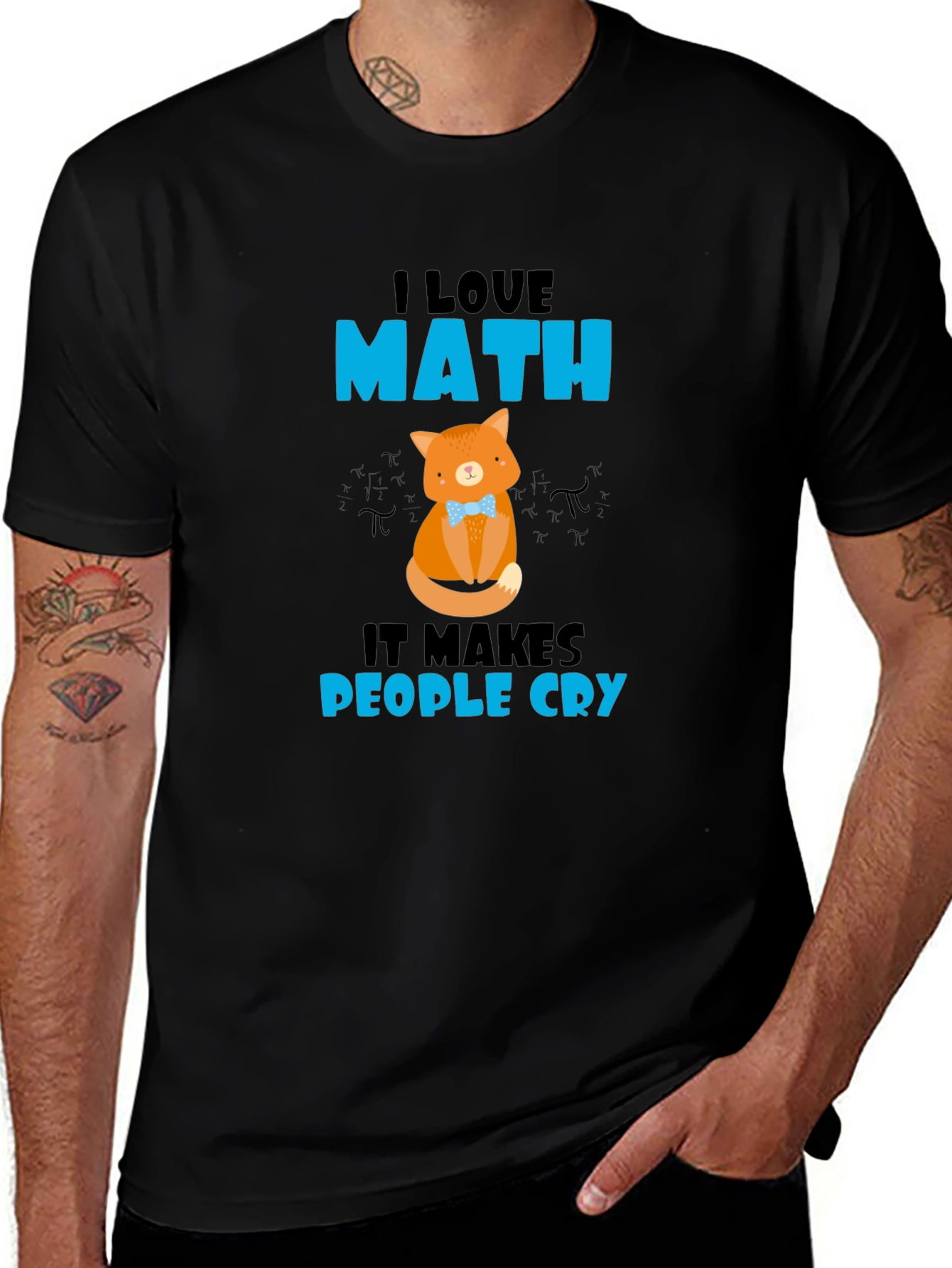 I Love Math Cat T-Shirt