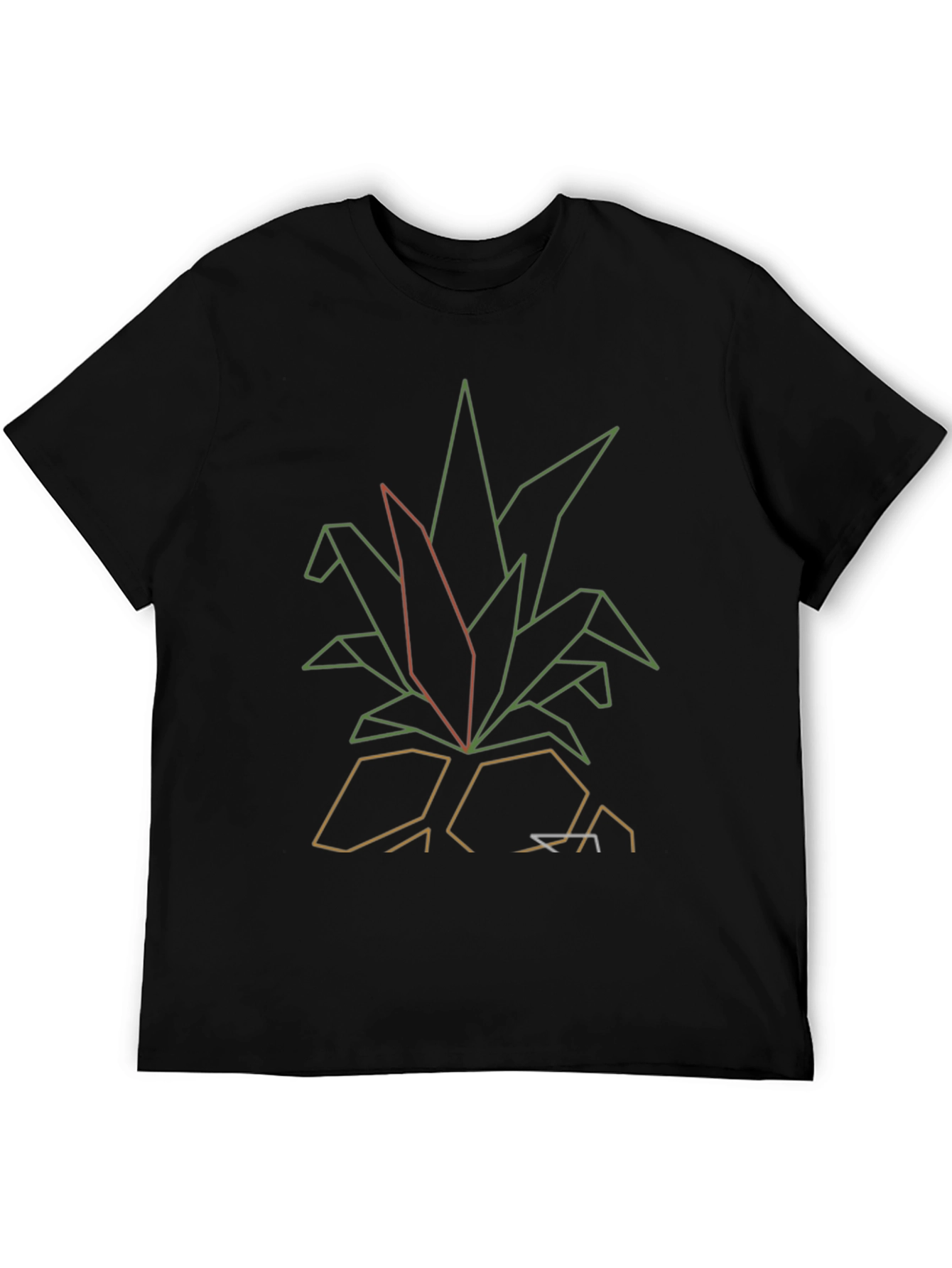 Geometric Pineapple Graphic Tee - Modern Style