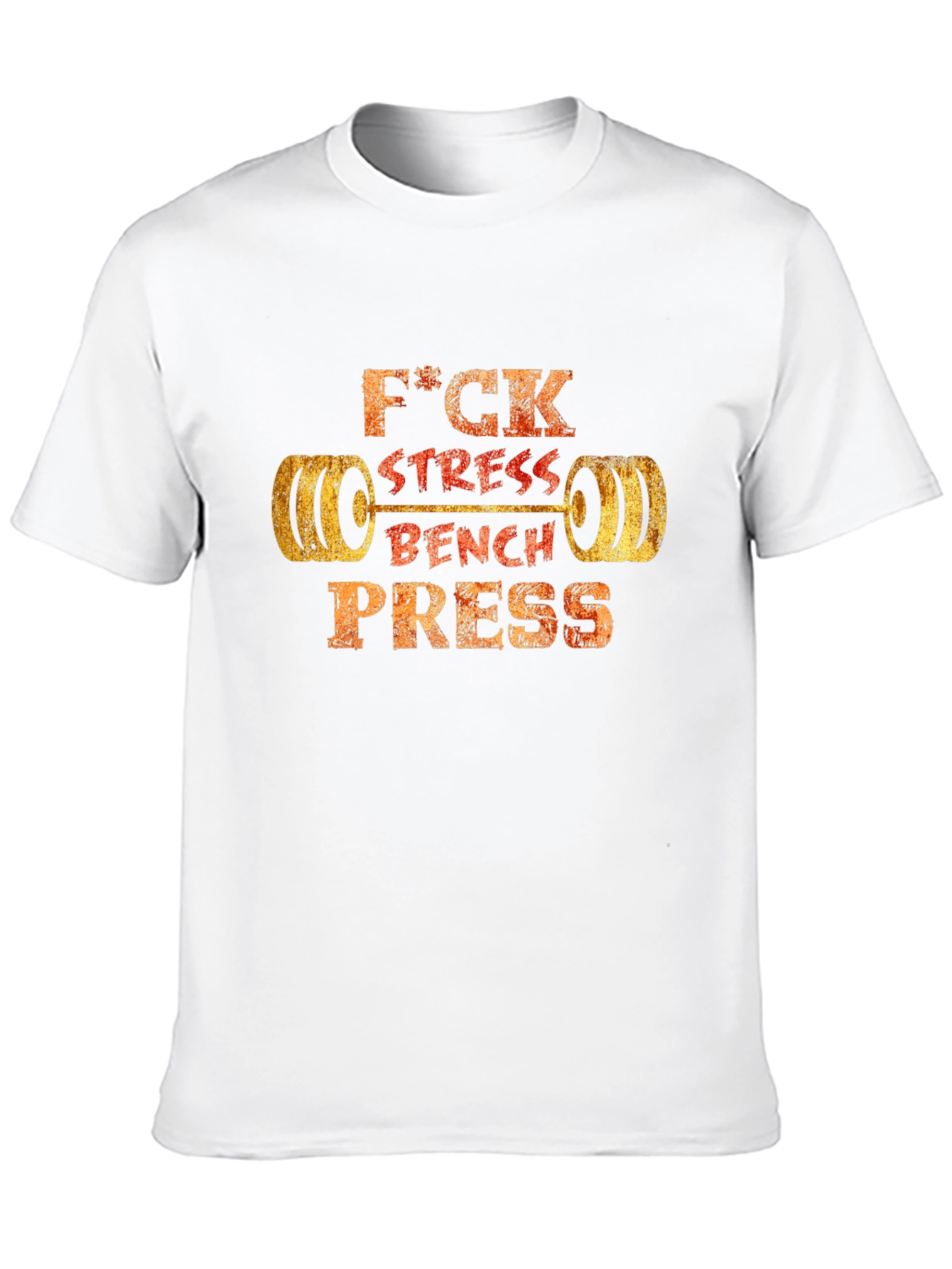 F*ck Stress Bench Press Black T-Shirt