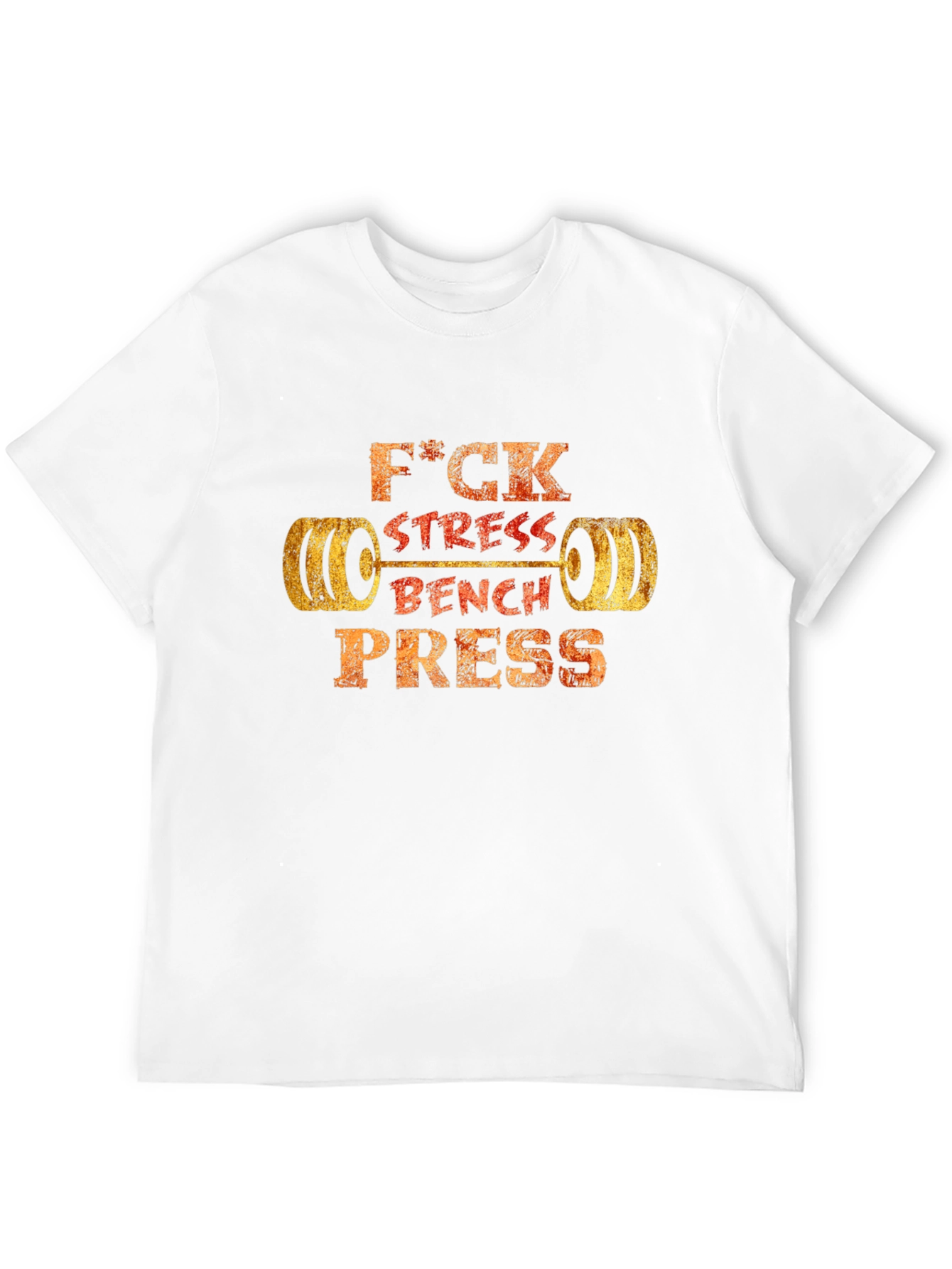 F*ck Stress Bench Press Black T-Shirt