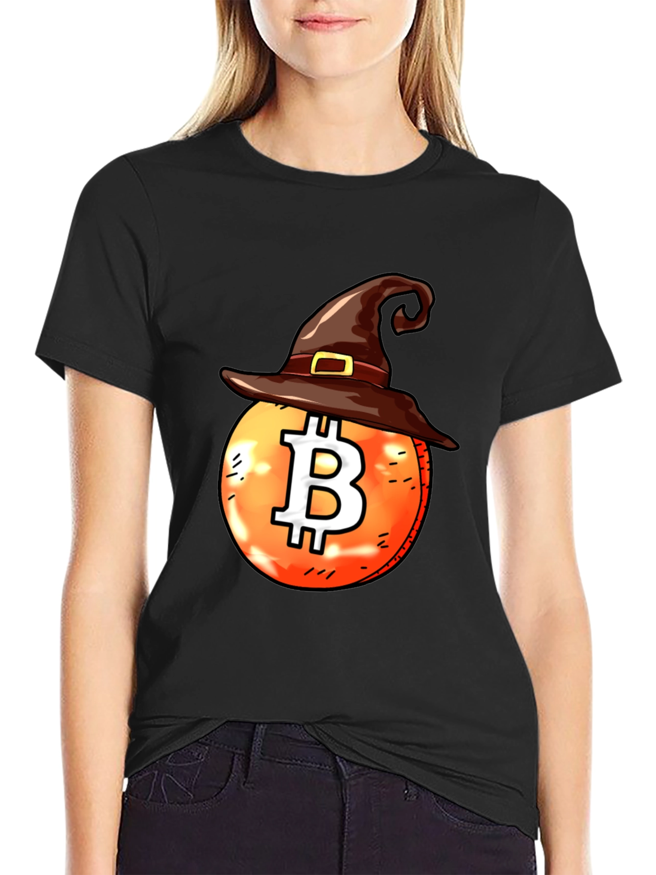 Halloween Bitcoin Witch Hat Tee