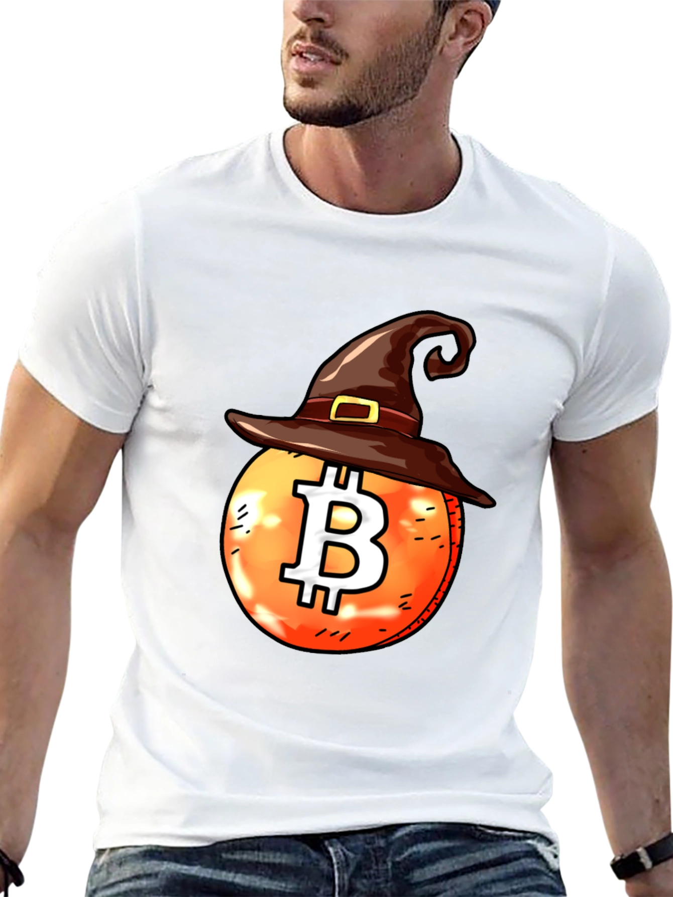 Halloween Bitcoin Witch Hat Tee