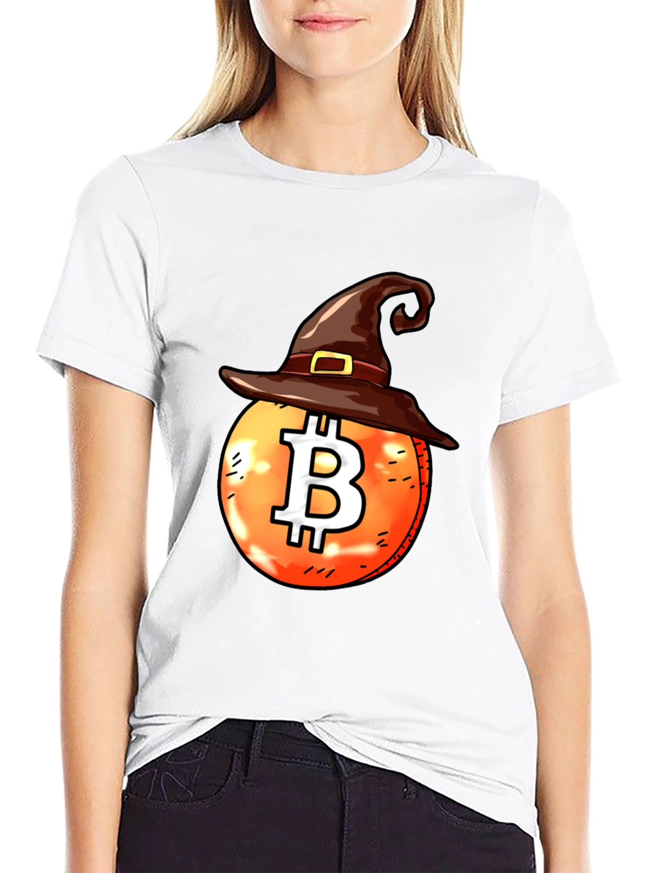 Halloween Bitcoin Witch Hat Tee