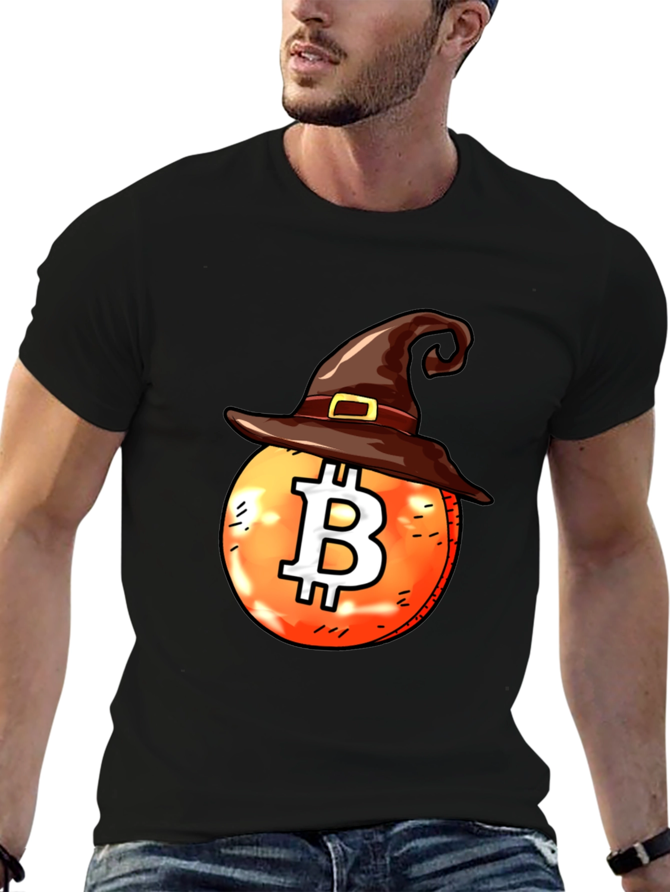 Halloween Bitcoin Witch Hat Tee