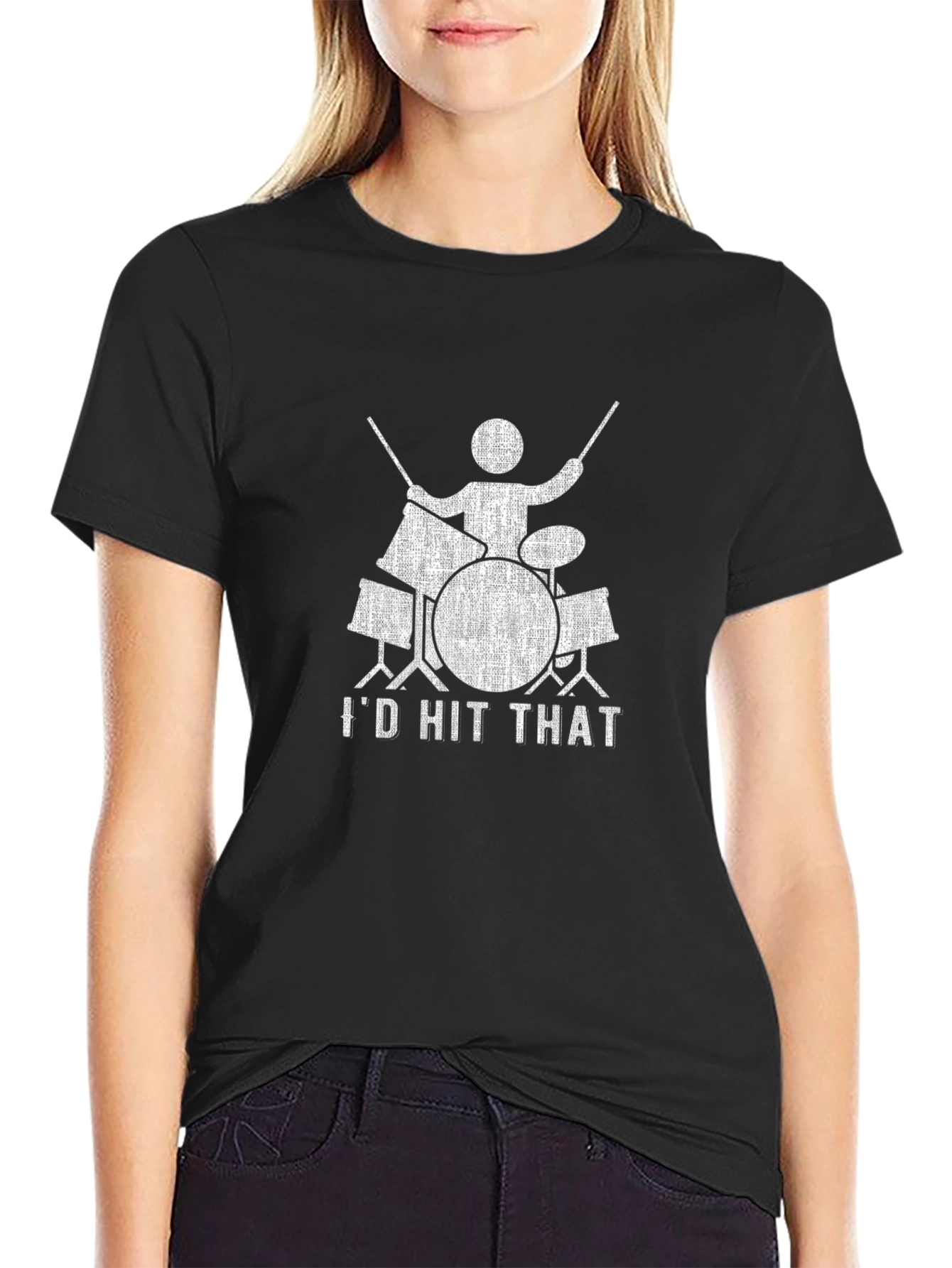 Id Hit That Drum Set T-Shirt - Musician Tee