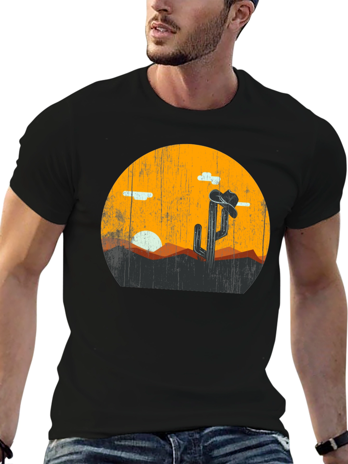 Desert Cactus Sunset Graphic Tee