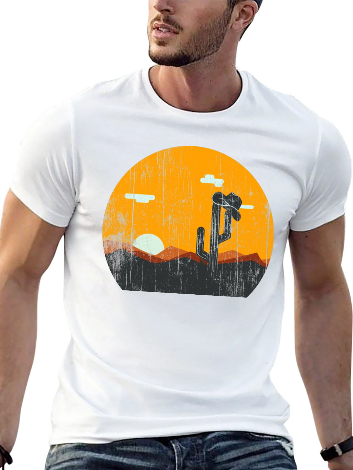 Desert Cactus Sunset Graphic Tee