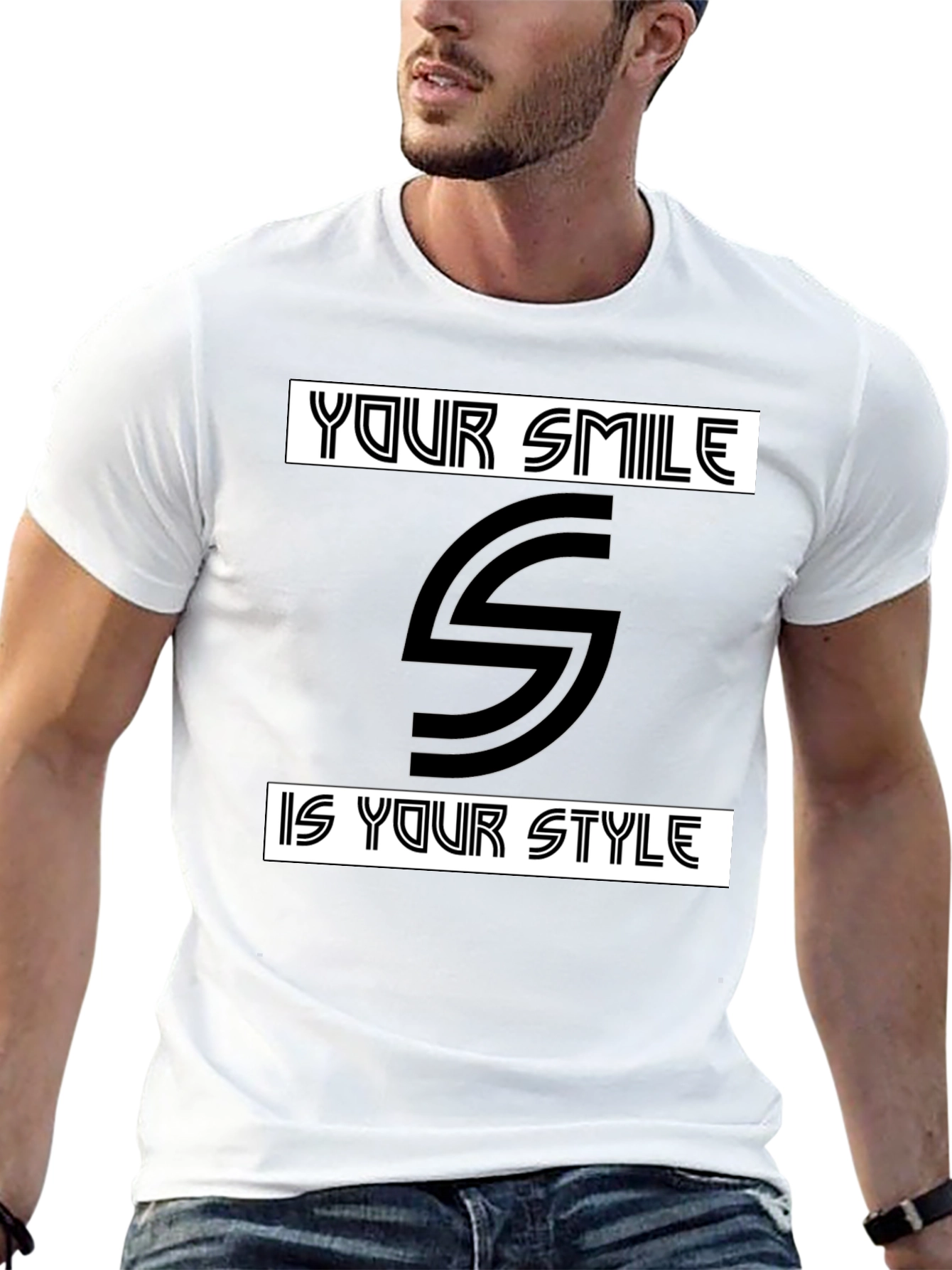 Smile Style Black Graphic Tee