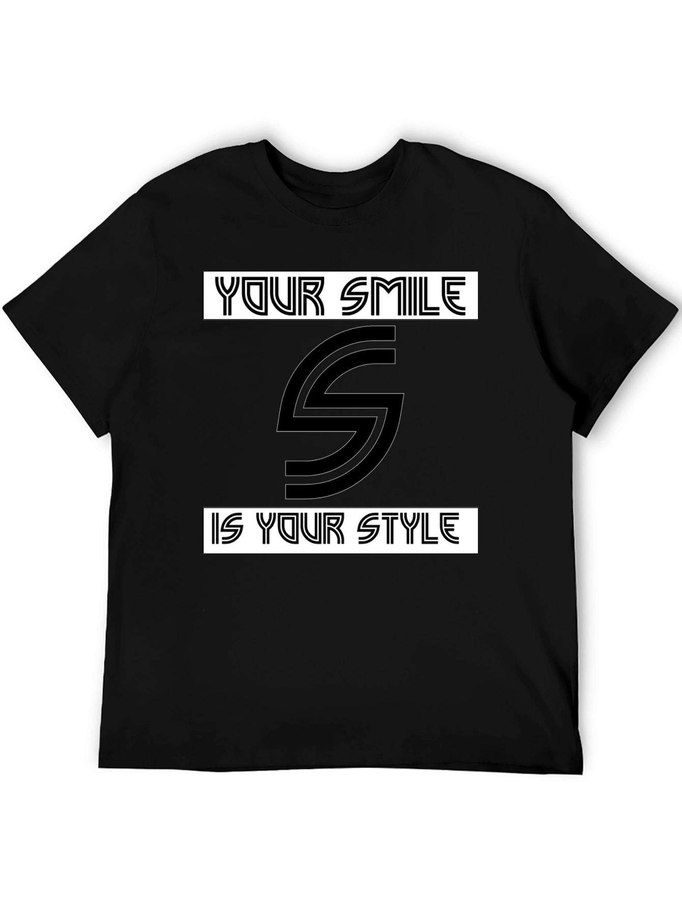 Smile Style Black Graphic Tee
