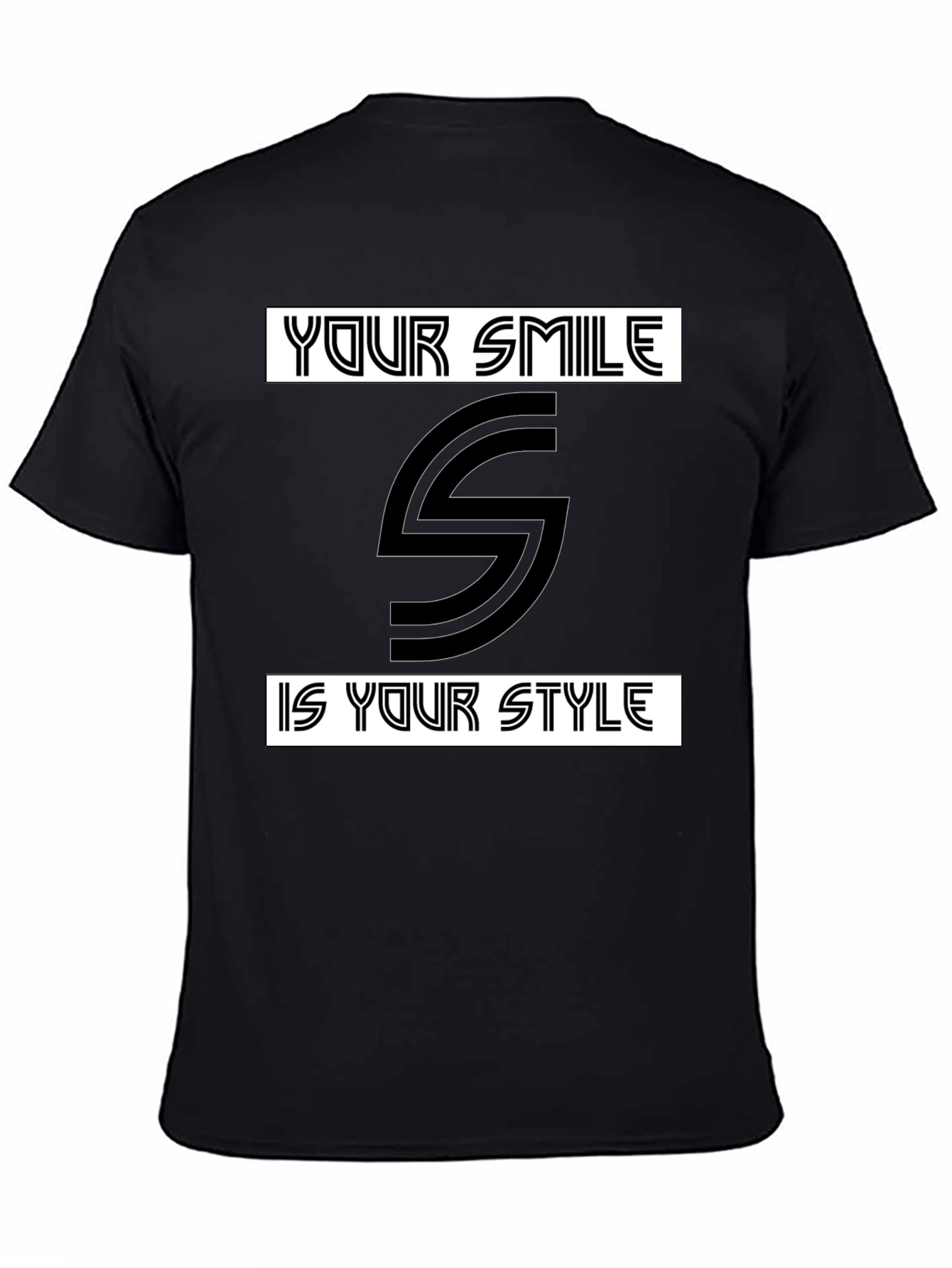 Smile Style Black Graphic Tee