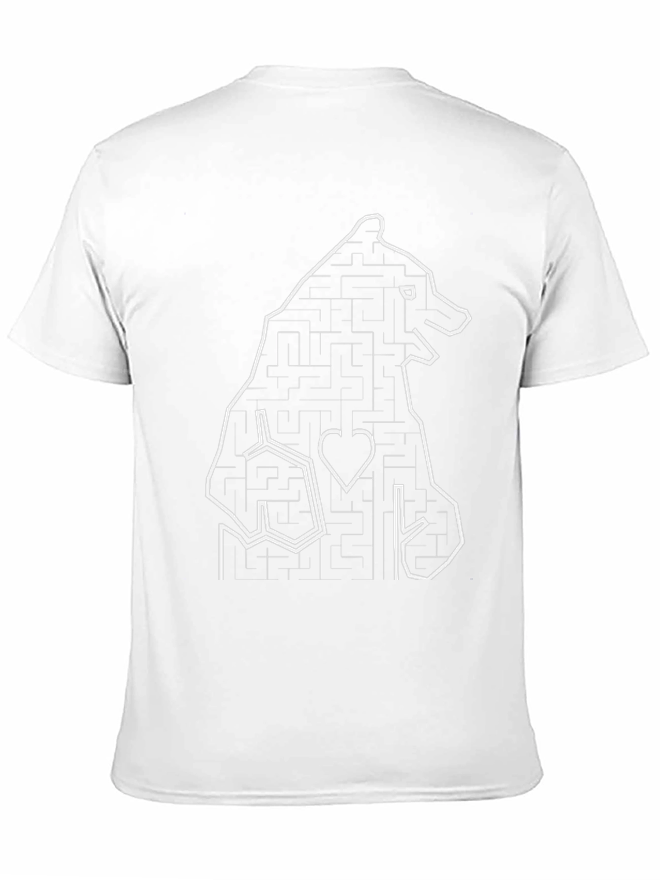 Bear Maze Graphic T-Shirt - Black