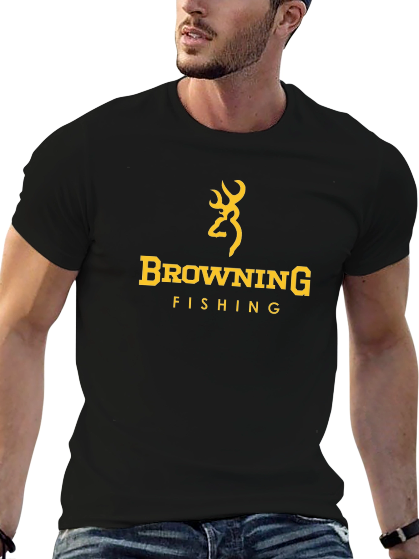 Browning Fishing Black T-Shirt - Deer Logo