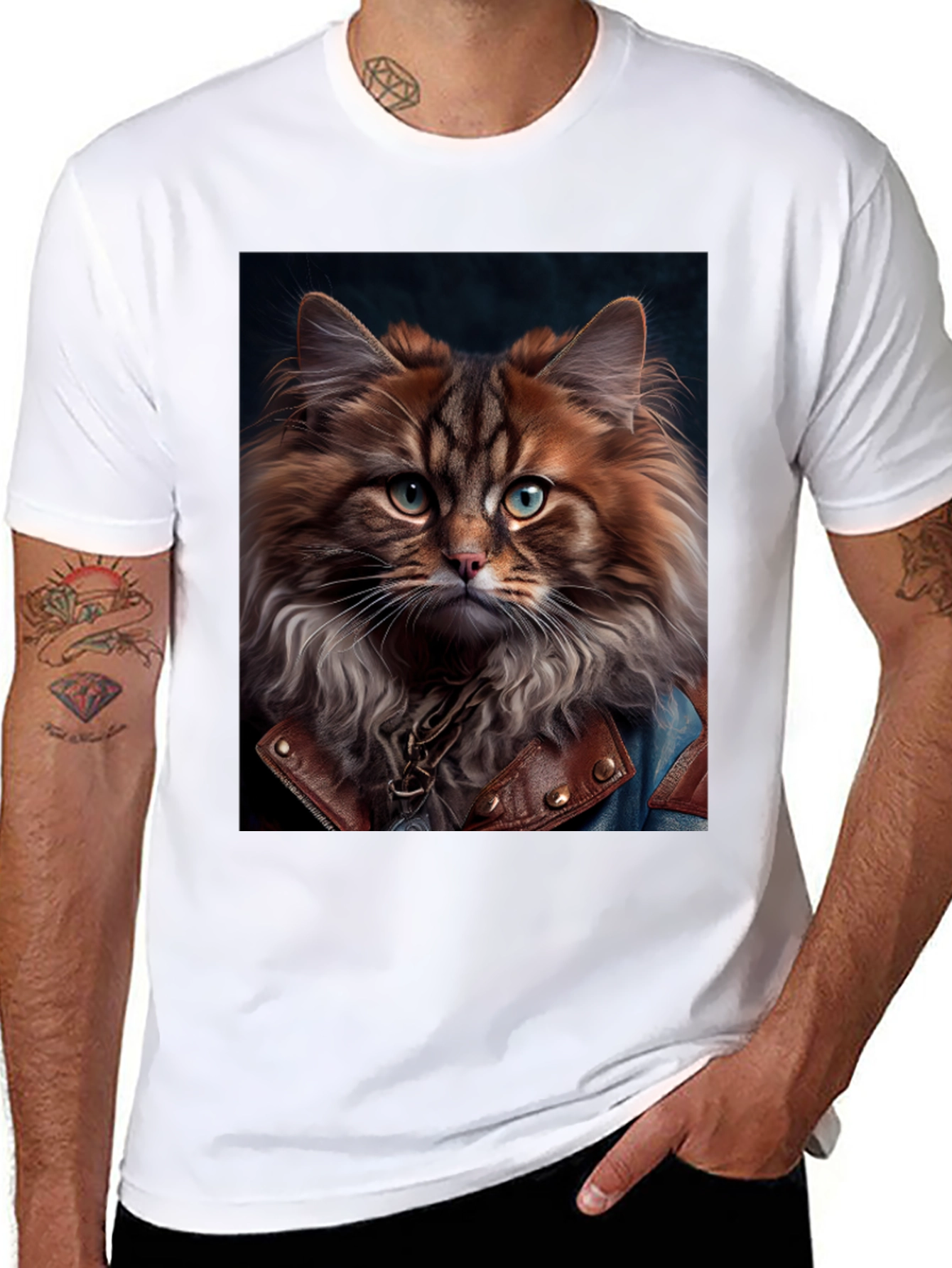 Cool Cat T-Shirt - Stylish Feline Design