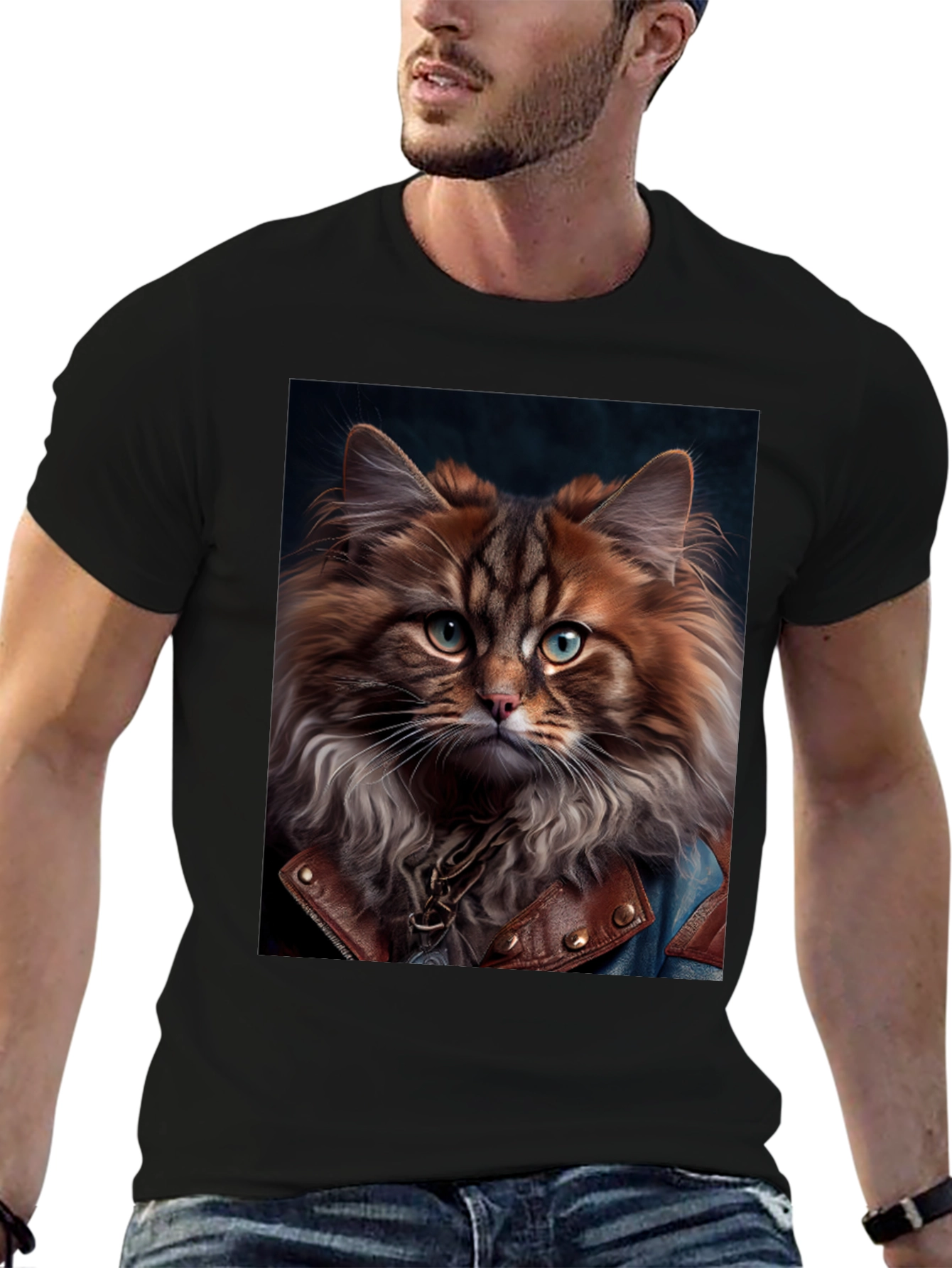 Cool Cat T-Shirt - Stylish Feline Design