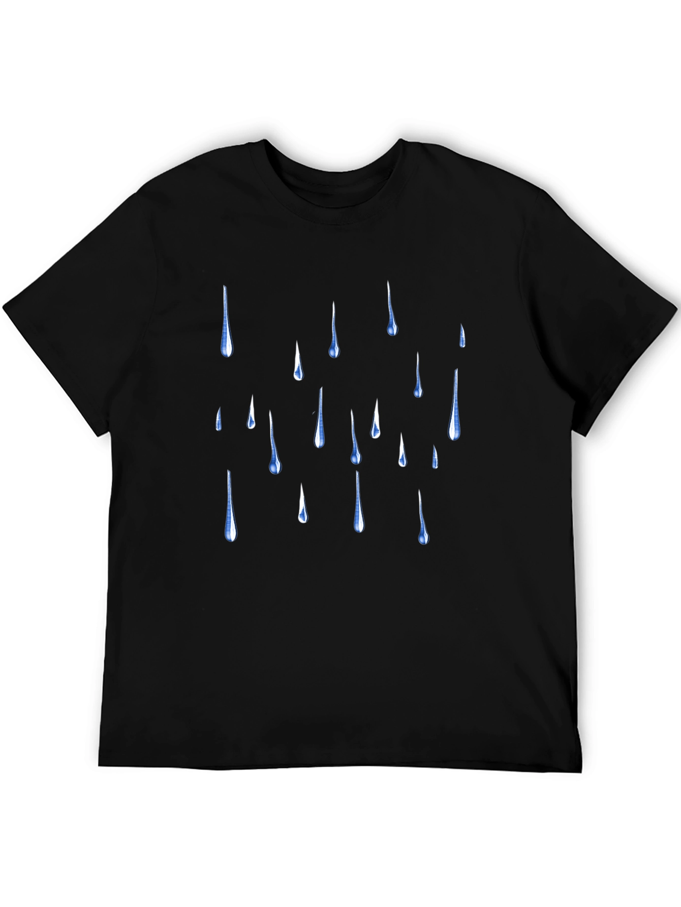 Rain Drop Graphic Black T-Shirt