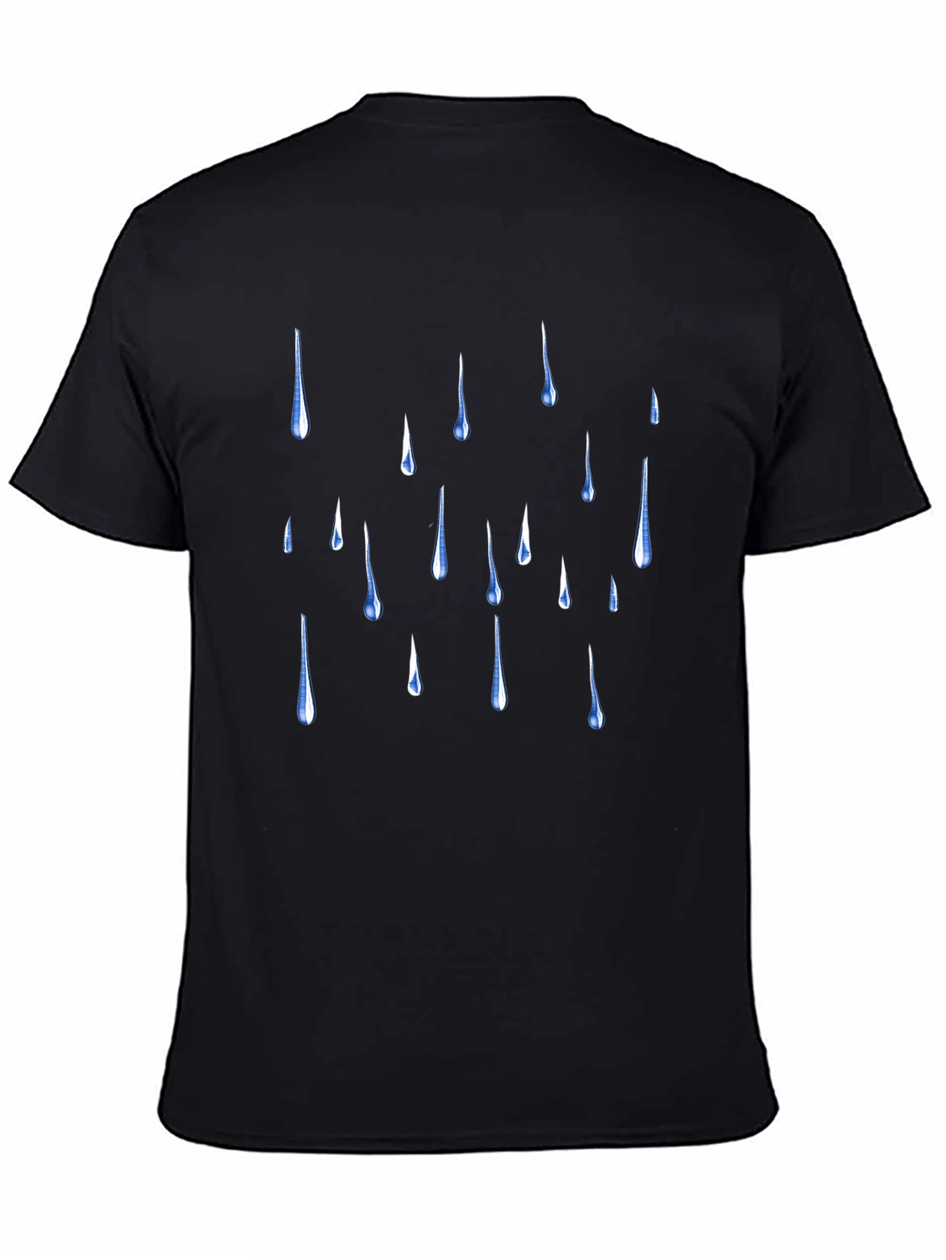 Rain Drop Graphic Black T-Shirt