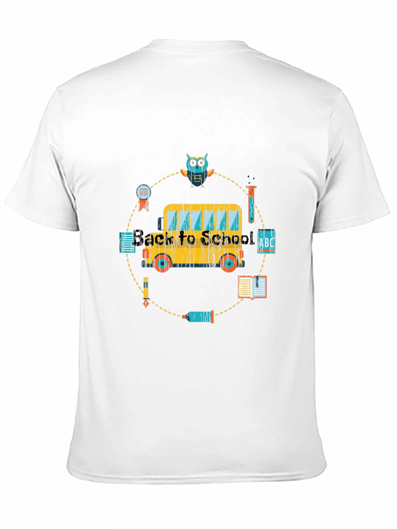 Back to School Bus Graphic T-Shirt