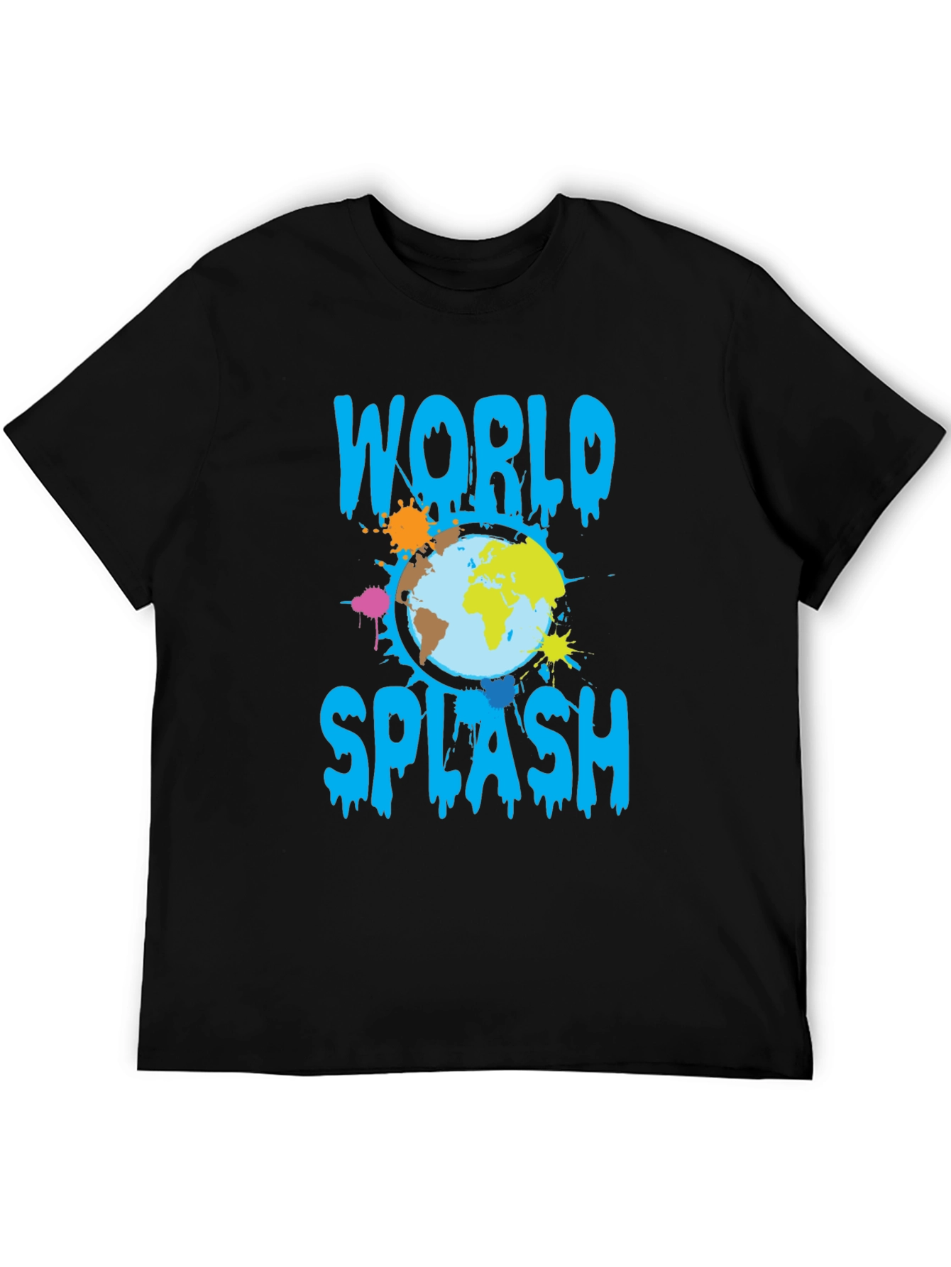 World Splash Graphic T-Shirt - Trendy Design