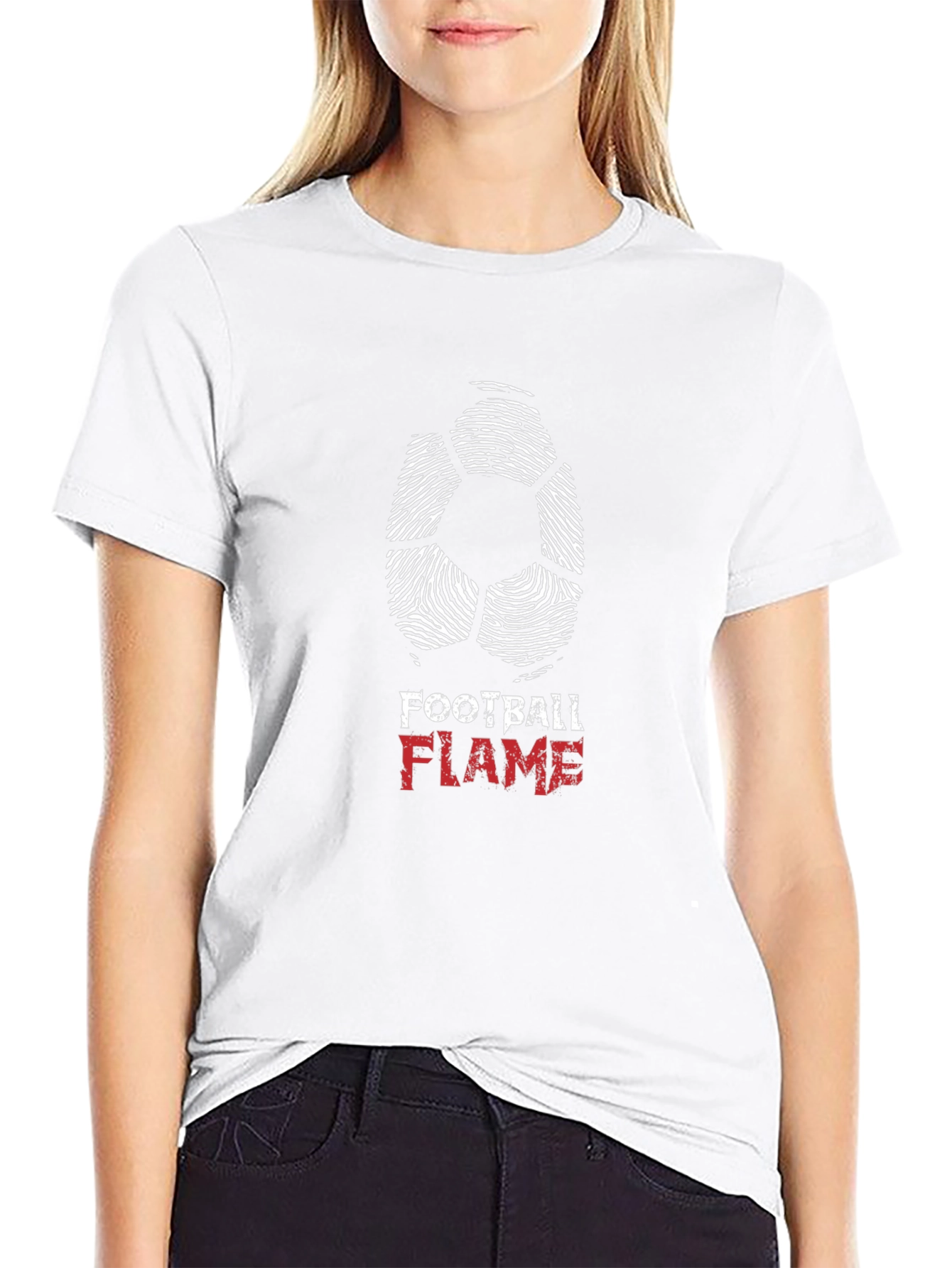 Football Flame Graphic T-Shirt