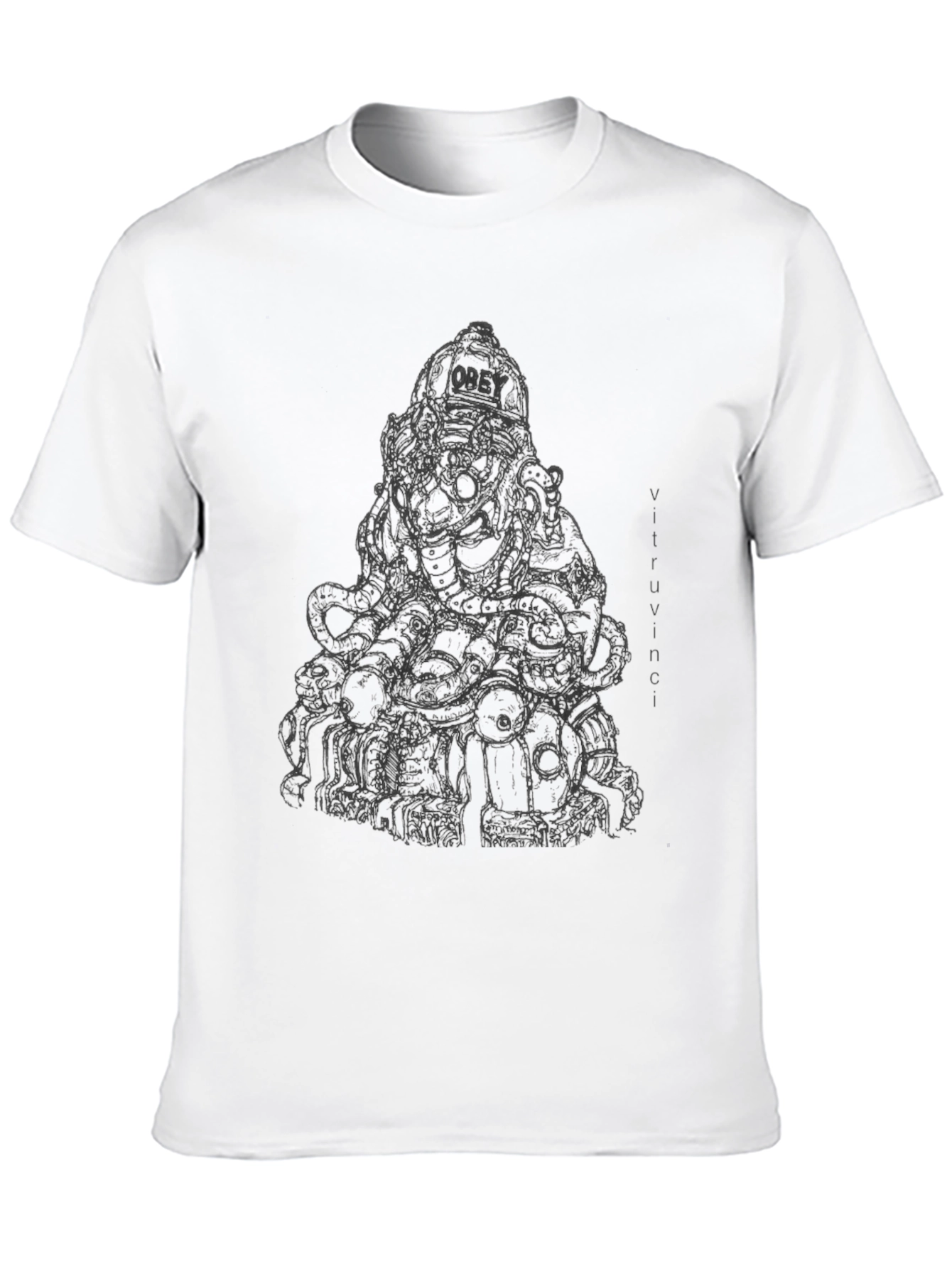 Mens Black Graphic Print T-Shirt