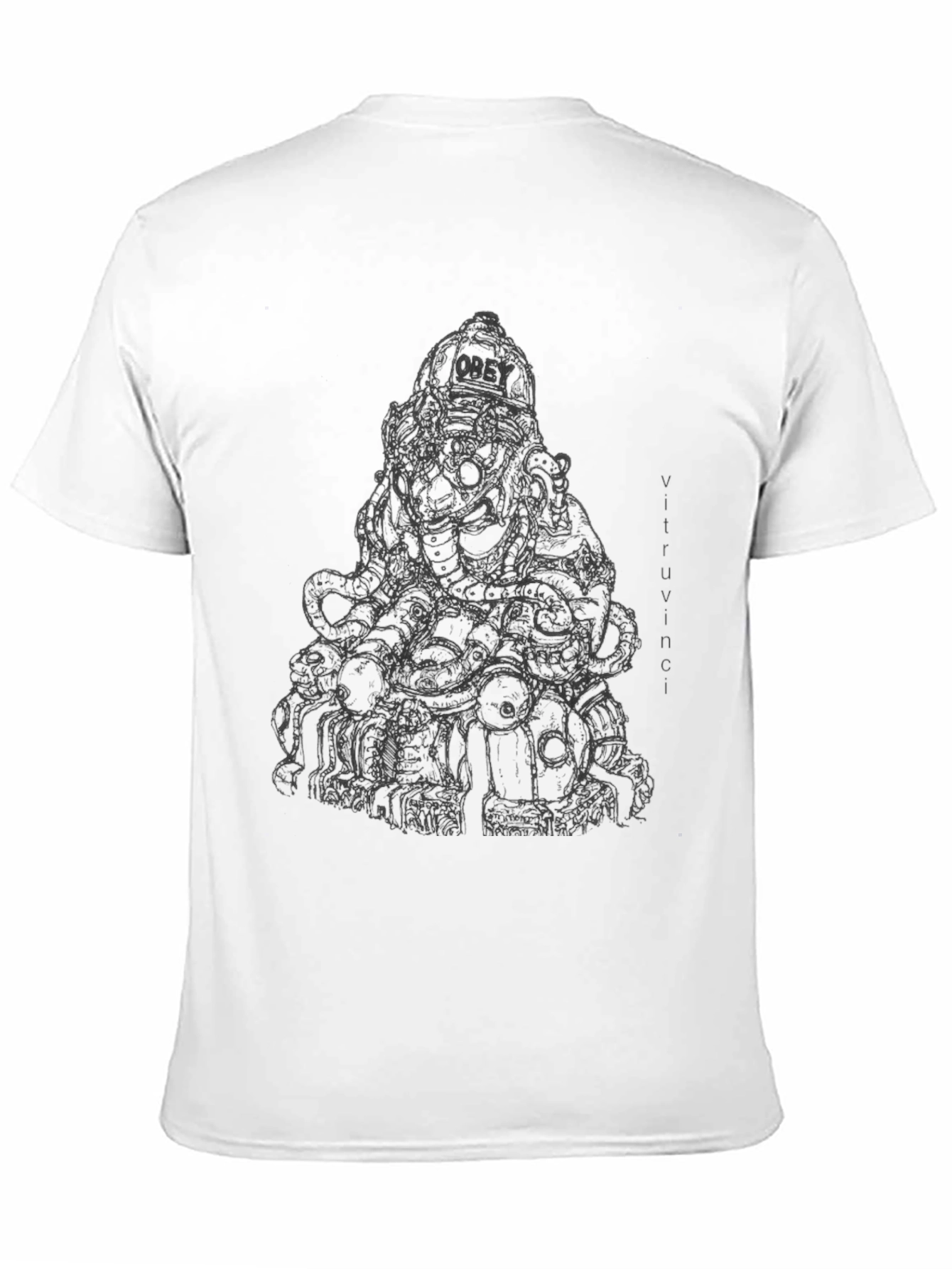 Mens Black Graphic Print T-Shirt
