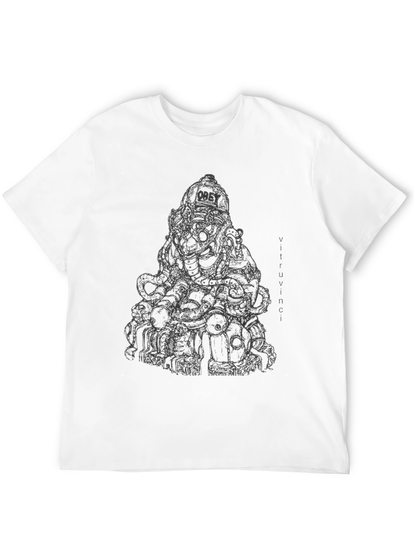Mens Black Graphic Print T-Shirt
