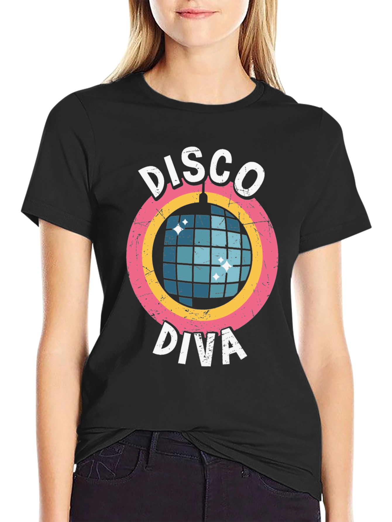 Retro Disco Diva Graphic T-Shirt