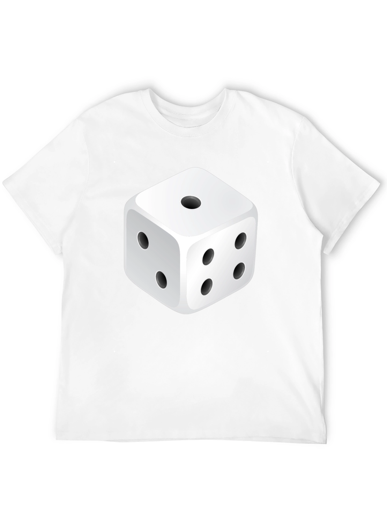Dice Graphic Print Black T-Shirt