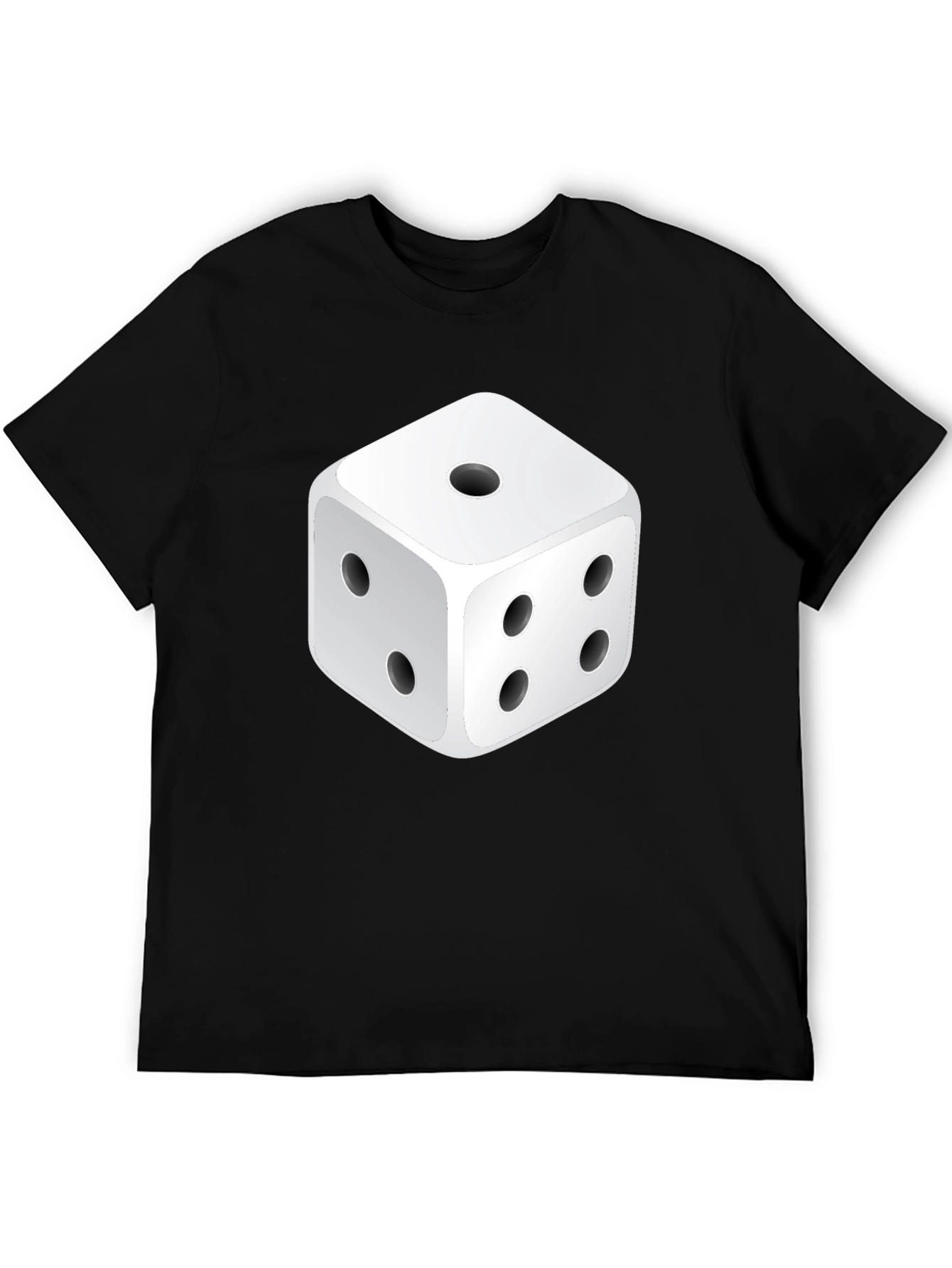 Dice Graphic Print Black T-Shirt