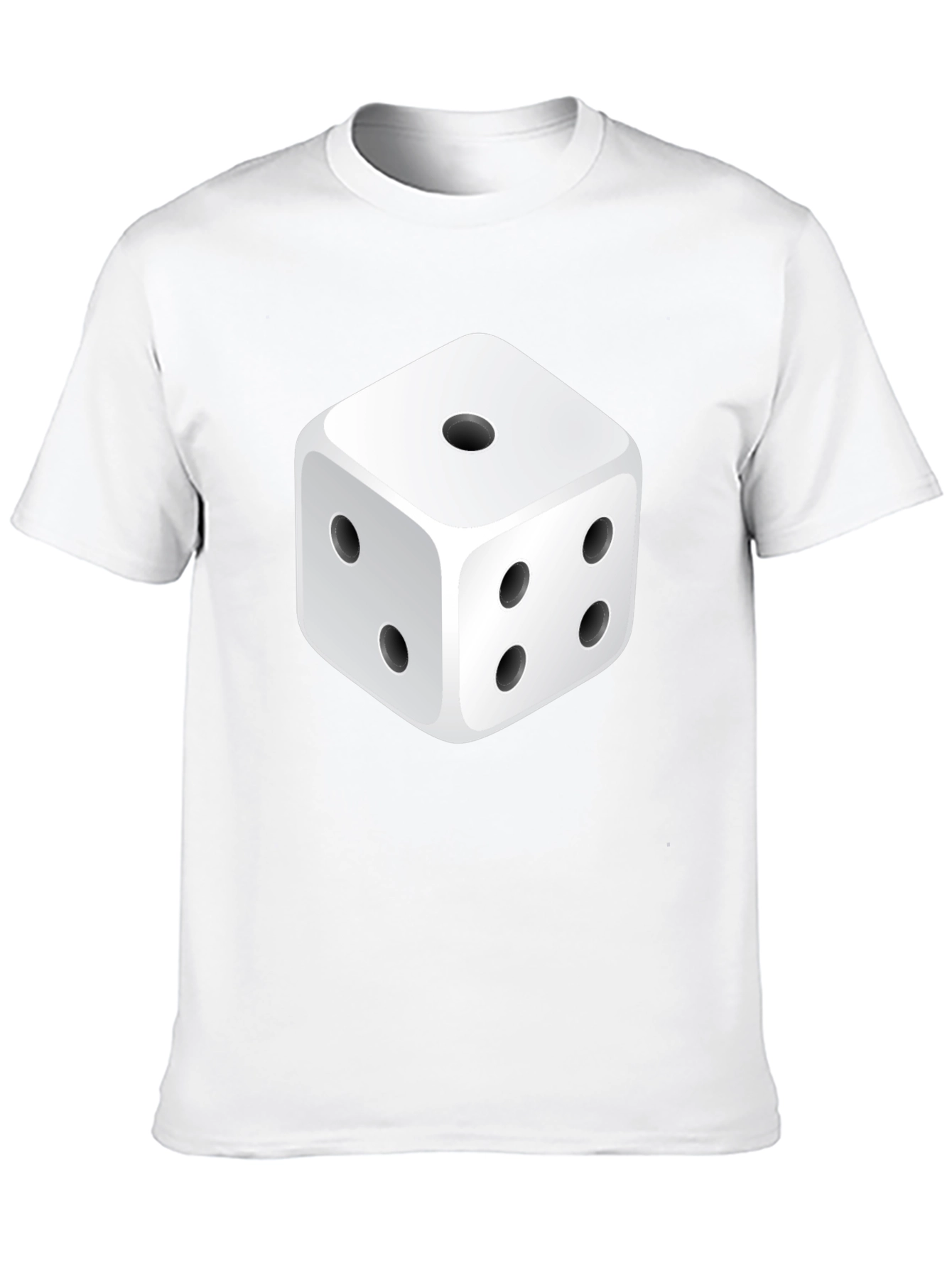 Dice Graphic Print Black T-Shirt
