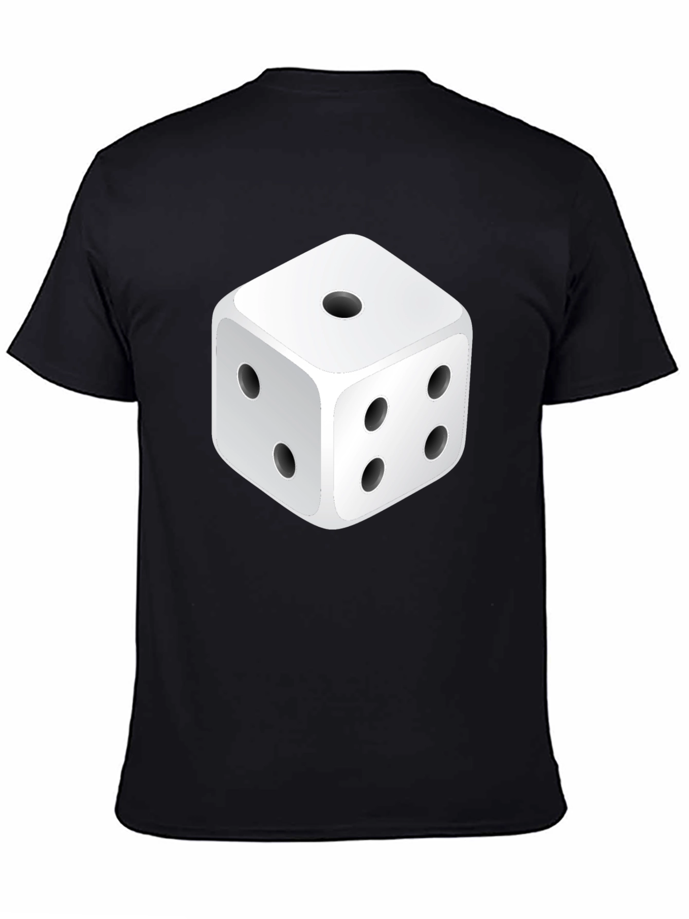 Dice Graphic Print Black T-Shirt