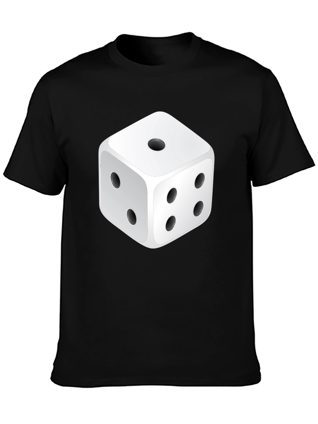 Dice Graphic Print Black T-Shirt