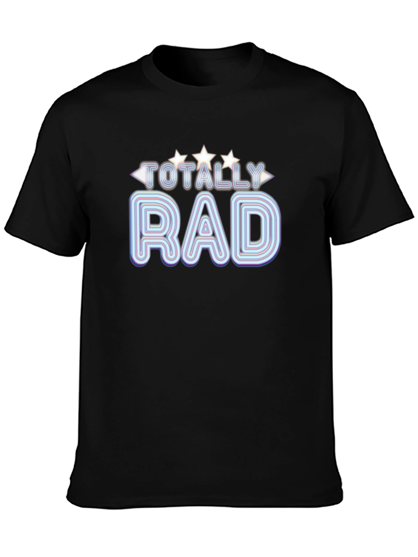 Totally Rad Graphic T-Shirt - Retro Neon Design