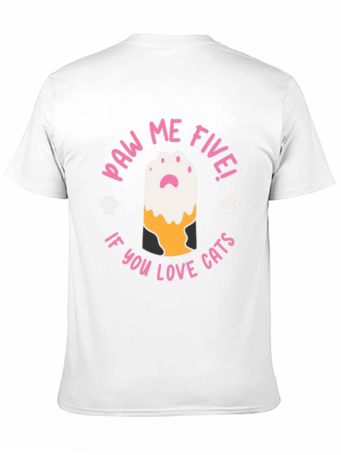 Paw Me Five! Cat Lovers Black T-Shirt