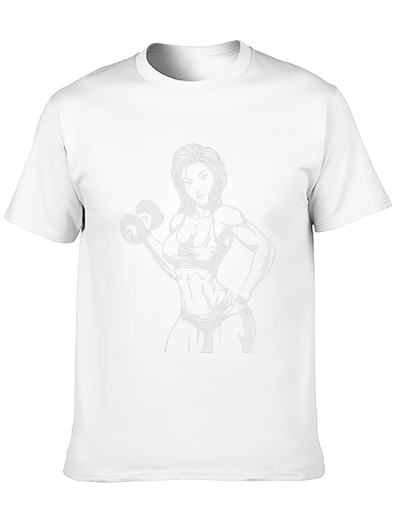 Fitness Woman Graphic Tee - Workout Motivation Shirt