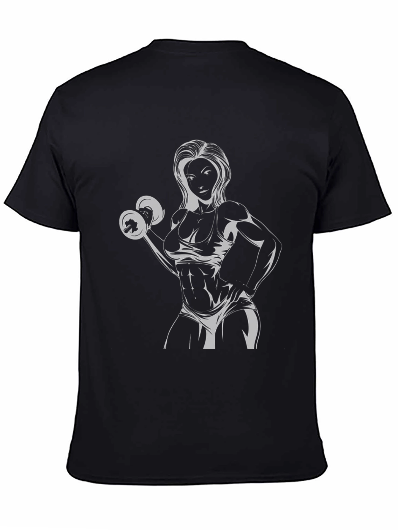Fitness Woman Graphic Tee - Workout Motivation Shirt