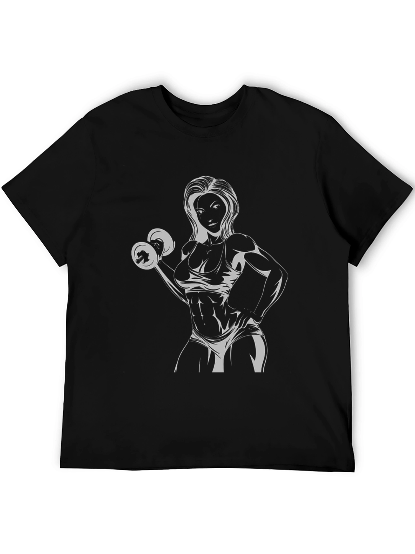 Fitness Woman Graphic Tee - Workout Motivation Shirt