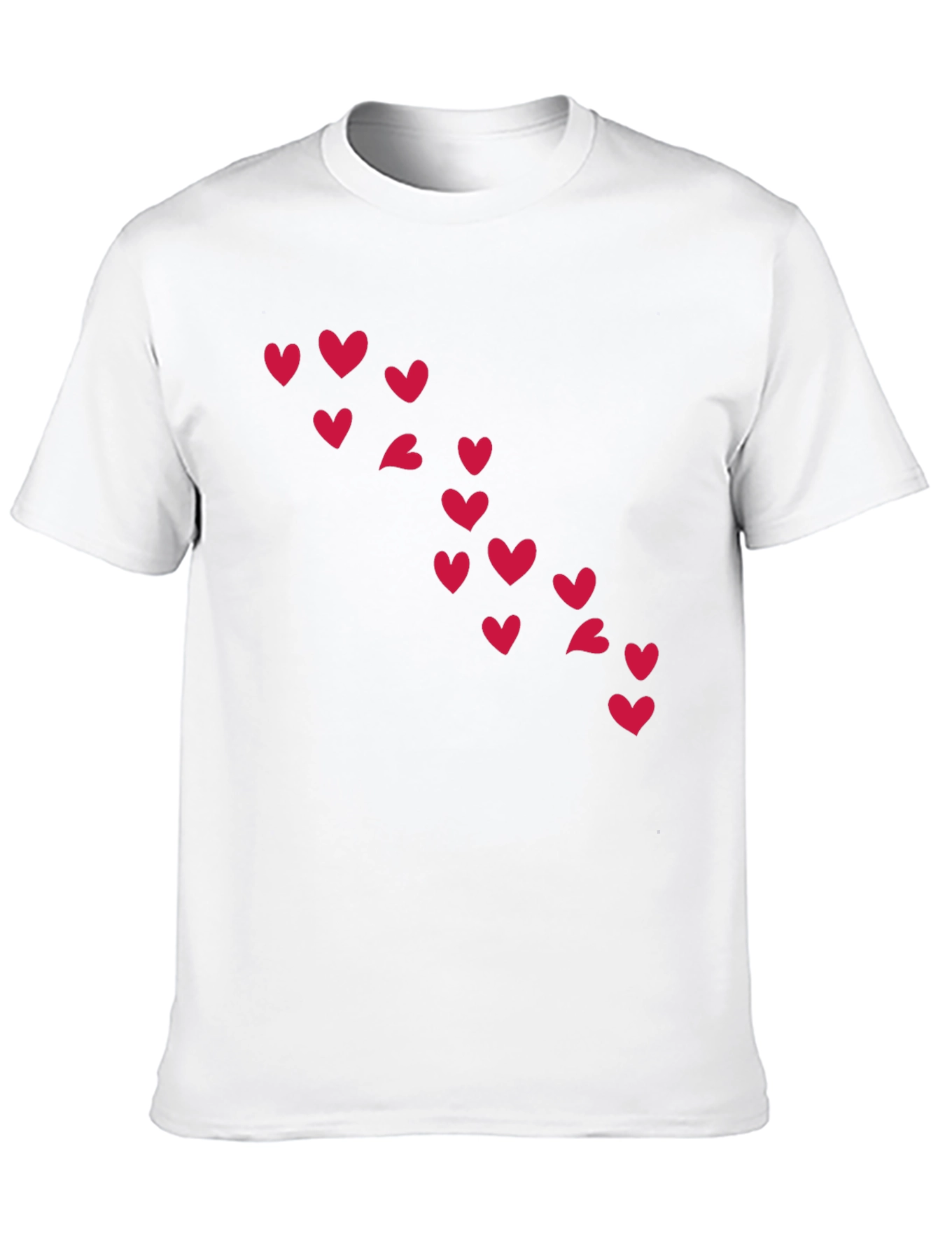 Heart Pattern Black T-Shirt