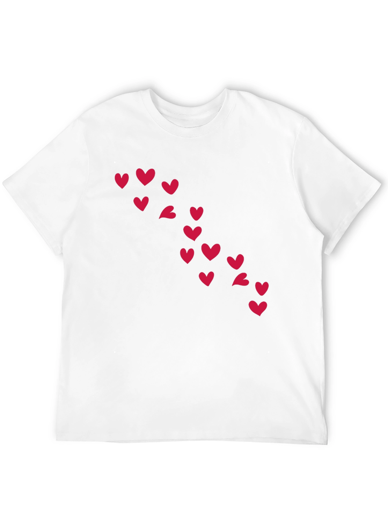 Heart Pattern Black T-Shirt