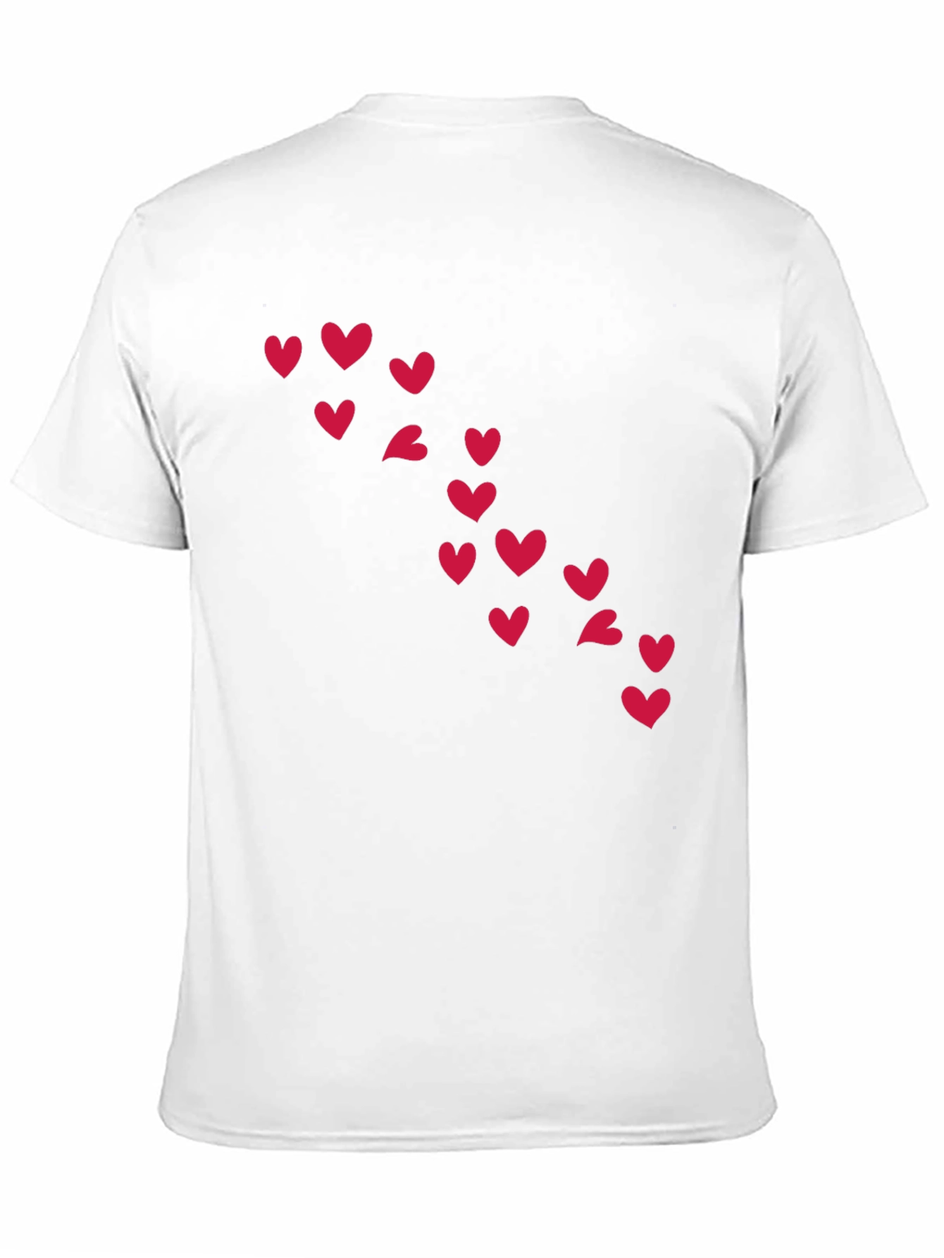 Heart Pattern Black T-Shirt