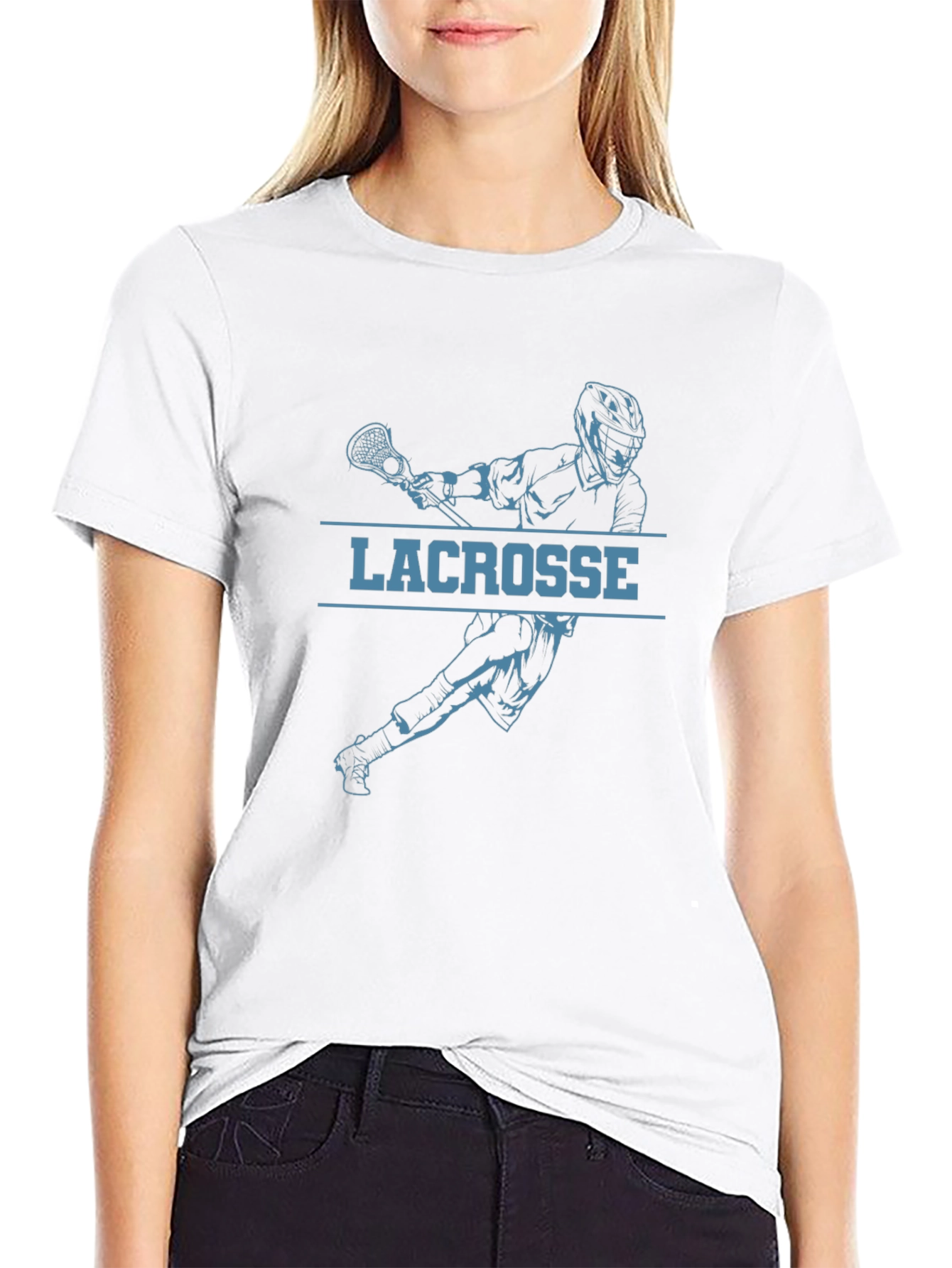 Lacrosse Player Graphic T-Shirt