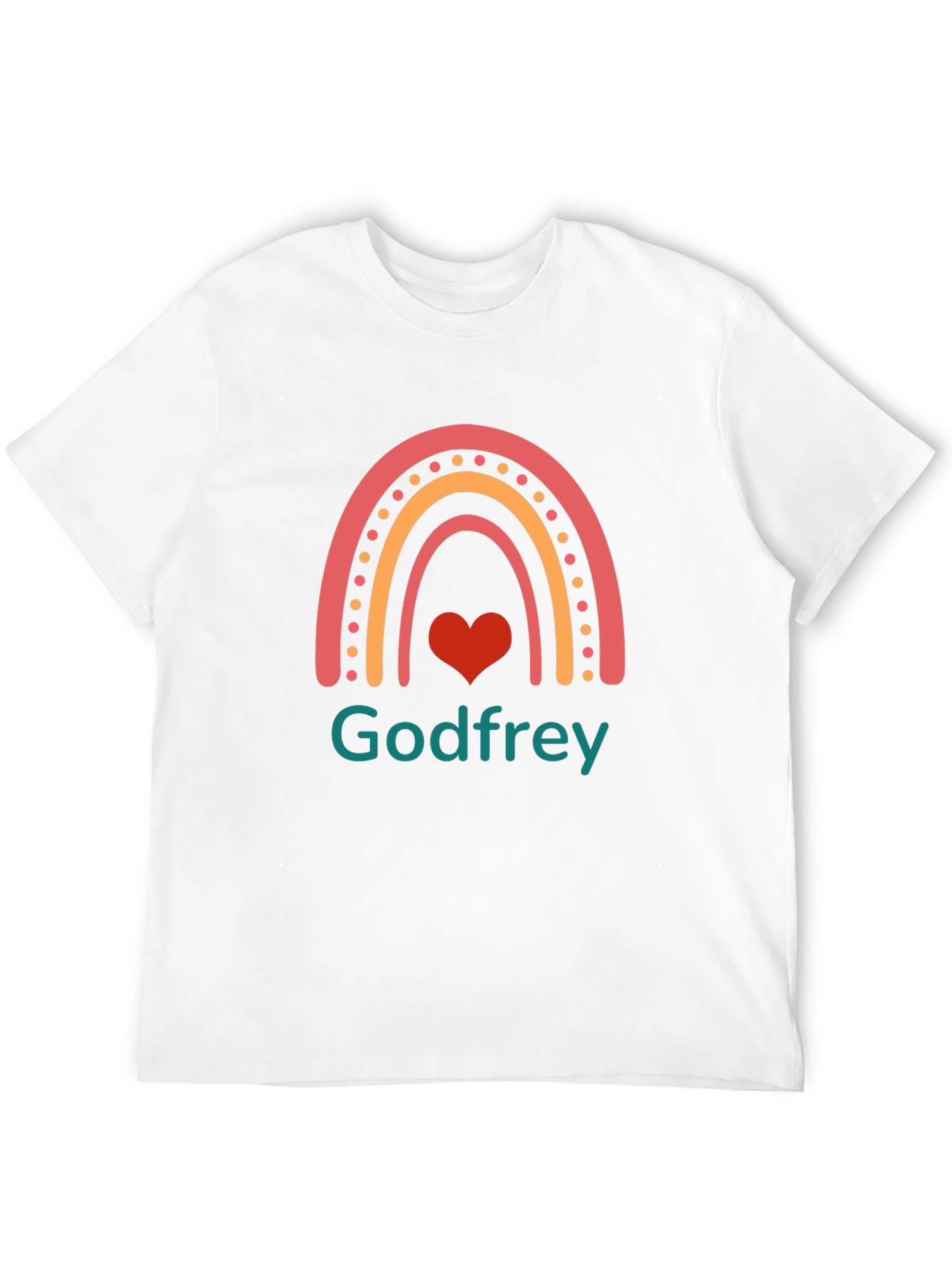 Godfrey Rainbow Heart Graphic Tee - Black