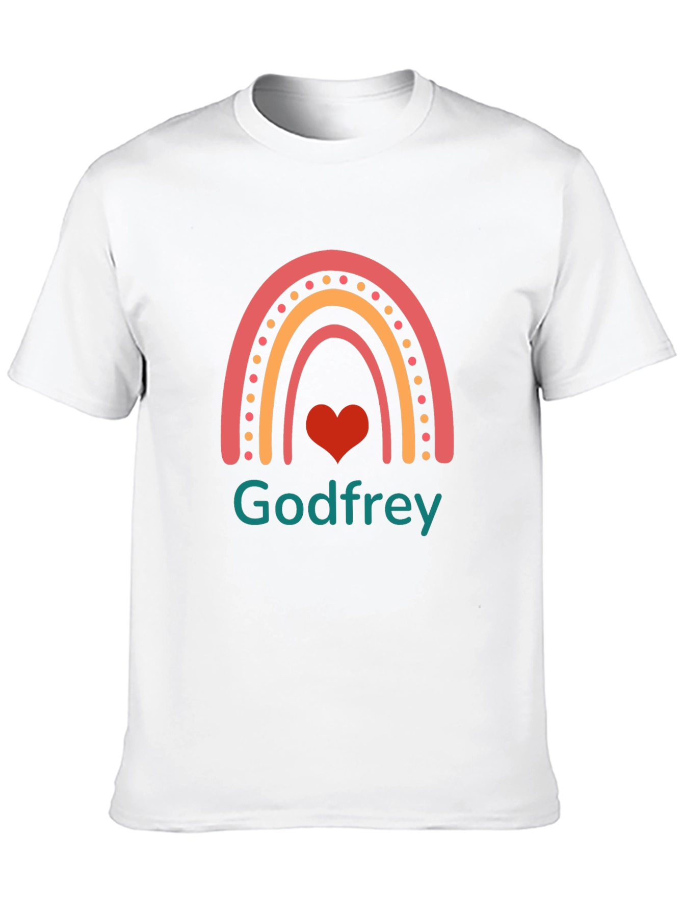 Godfrey Rainbow Heart Graphic Tee - Black